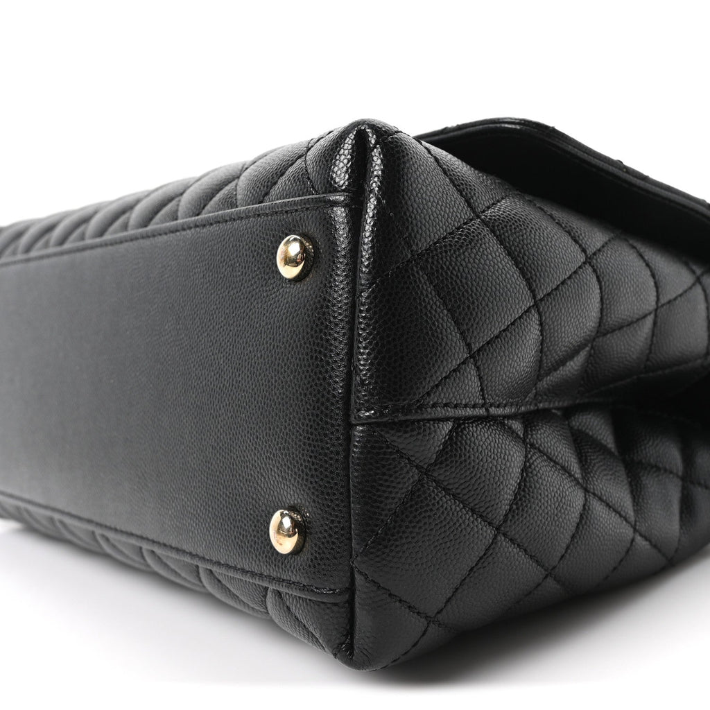 Chanel Caviar Quilted Small Coco Handle Flap Black