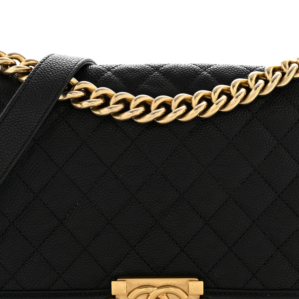 Chanel Caviar Quilted Medium Boy Flap Black