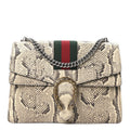 Gucci Snakeskin Web Medium Dionysus Shoulder Bag Natural