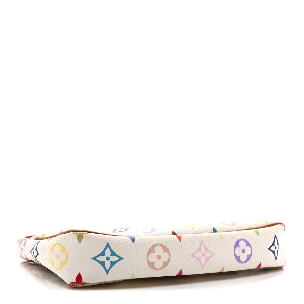 Louis Vuitton Monogram Multicolor Pochette Accessories White