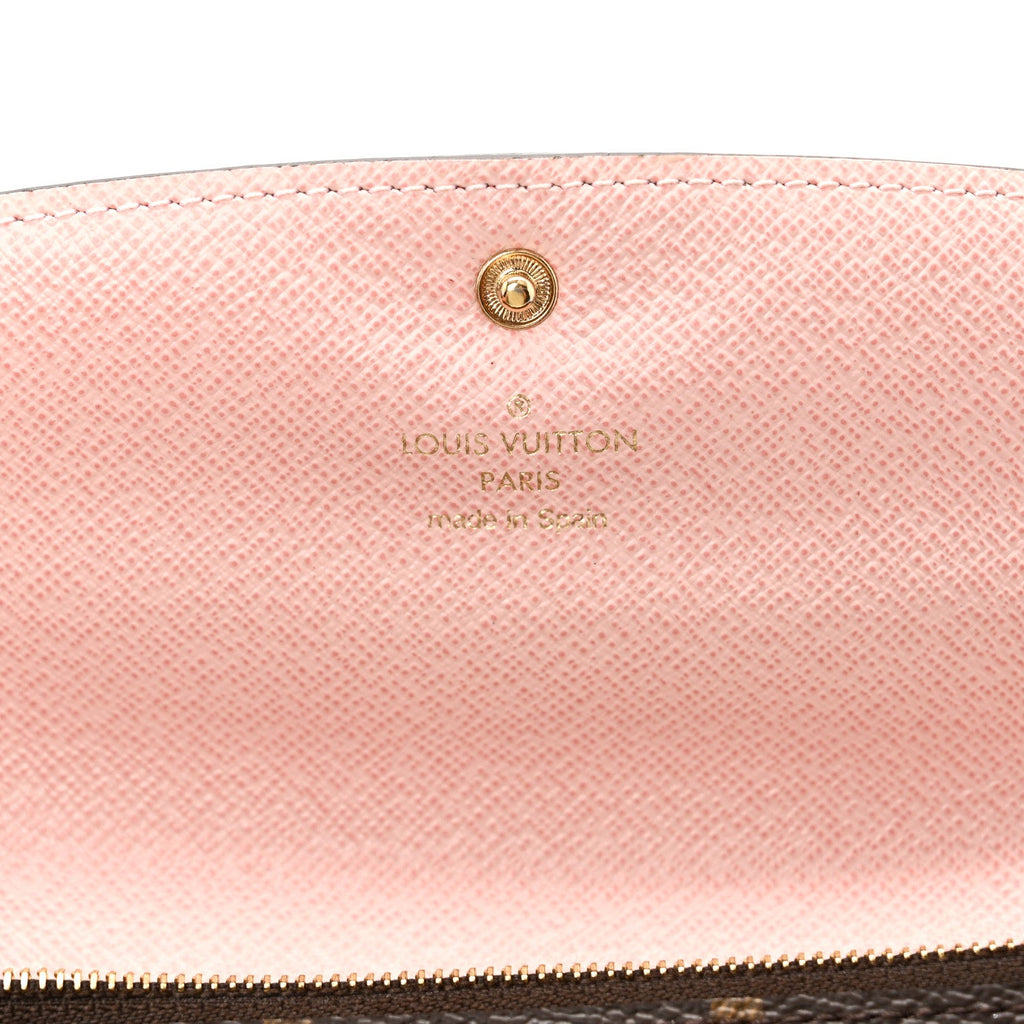Louis Vuitton Monogram Emilie Wallet Rose Ballerine