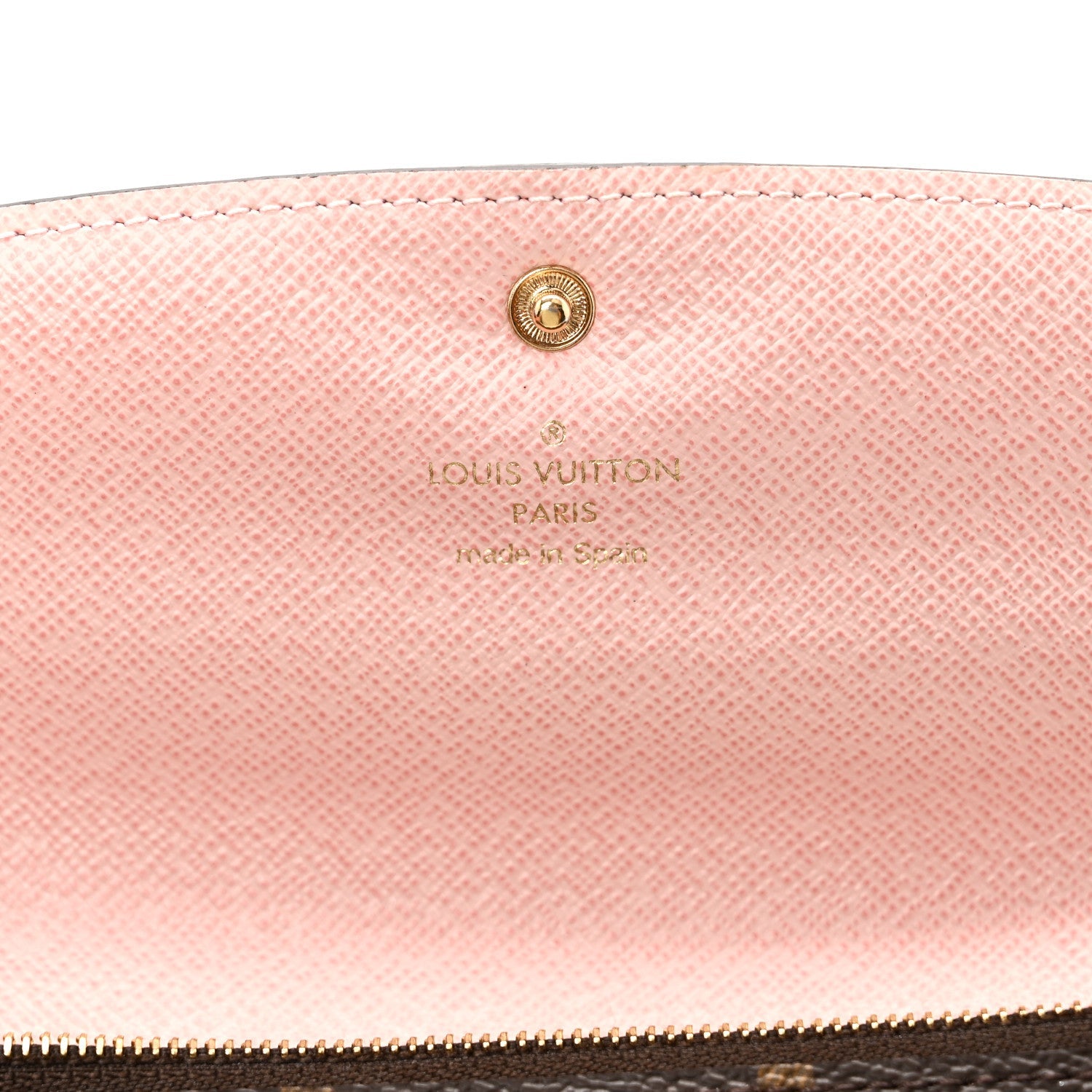 Louis Vuitton Monogram Emilie Wallet Rose Ballerine