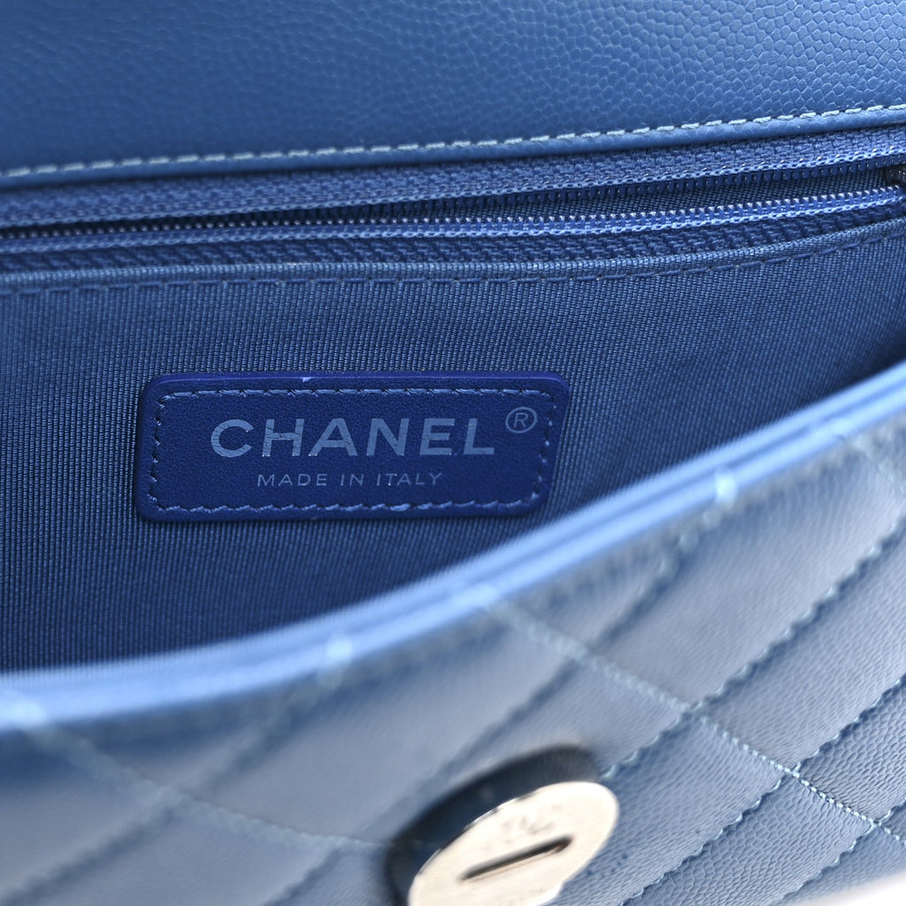 Chanel Caviar Quilted My Everything Small Flap Blue