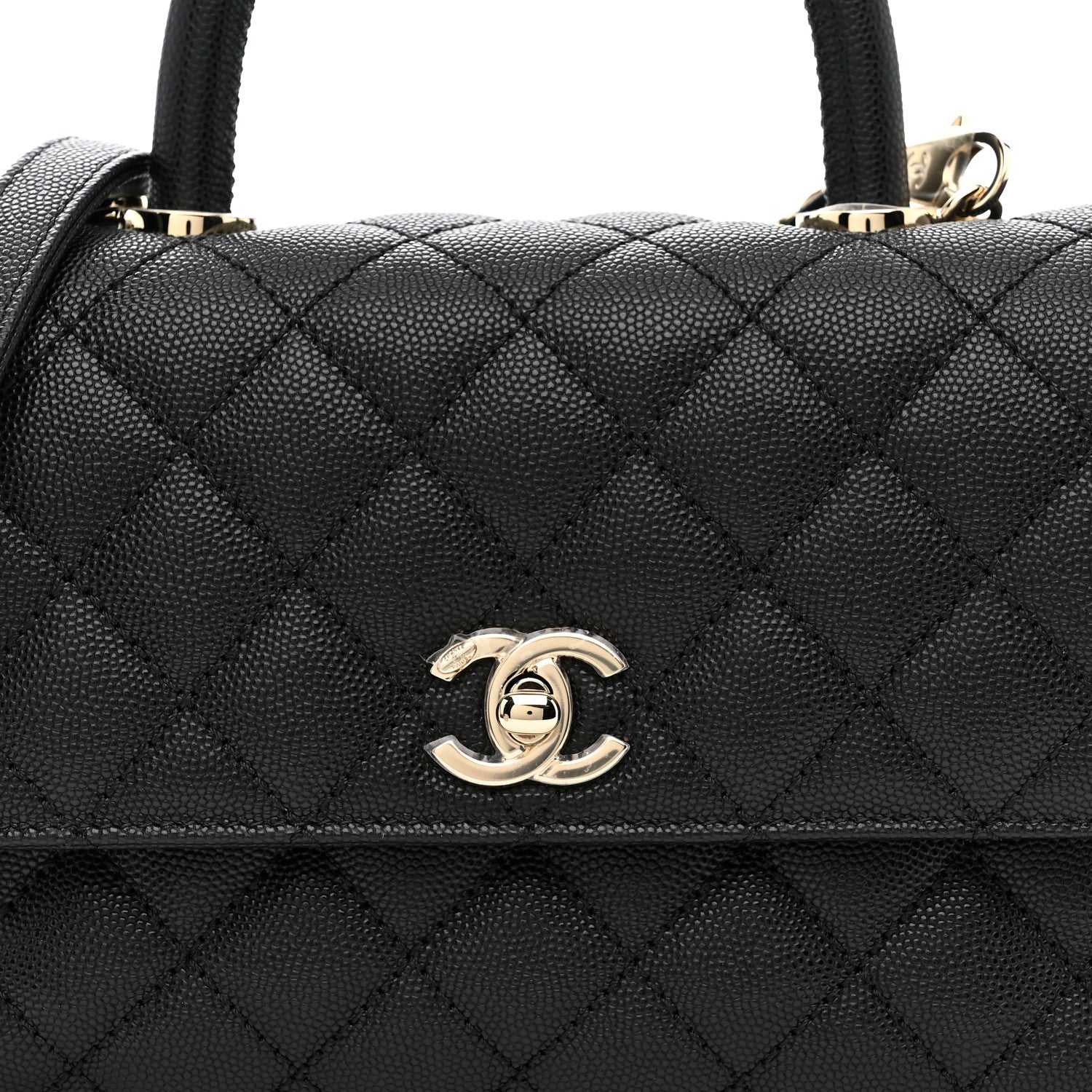 Chanel Caviar Quilted Mini Coco Handle Flap Black