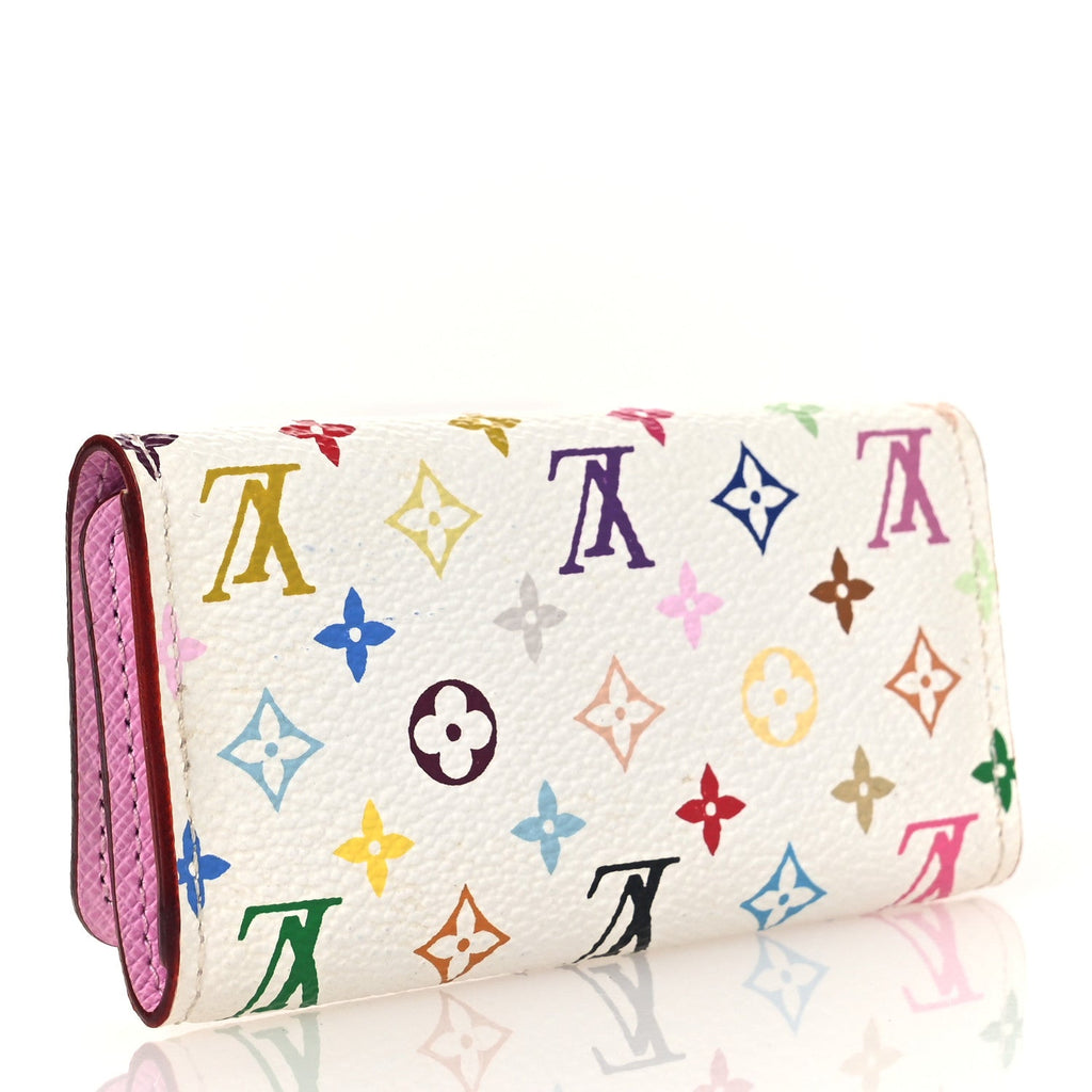 Louis Vuitton Monogram Multicolor Multicles 4 Key Holder White Litchi