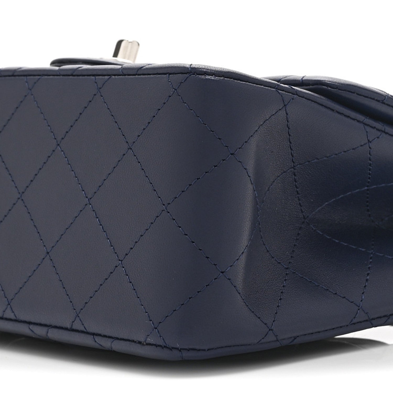 Chanel Lambskin Quilted Mini Square Flap Navy