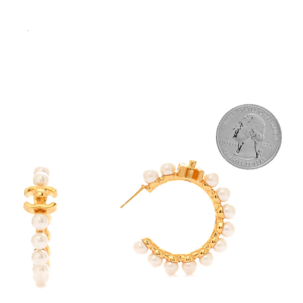 Pearl CC More Is More Small Hoop Earrings Gold