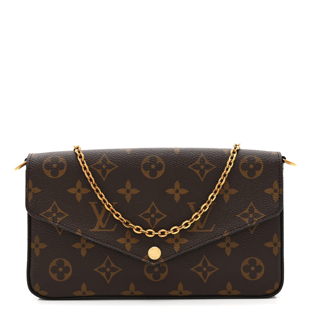 Louis Vuitton Monogram Pochette Felicie Chain Wallet Fuchsia