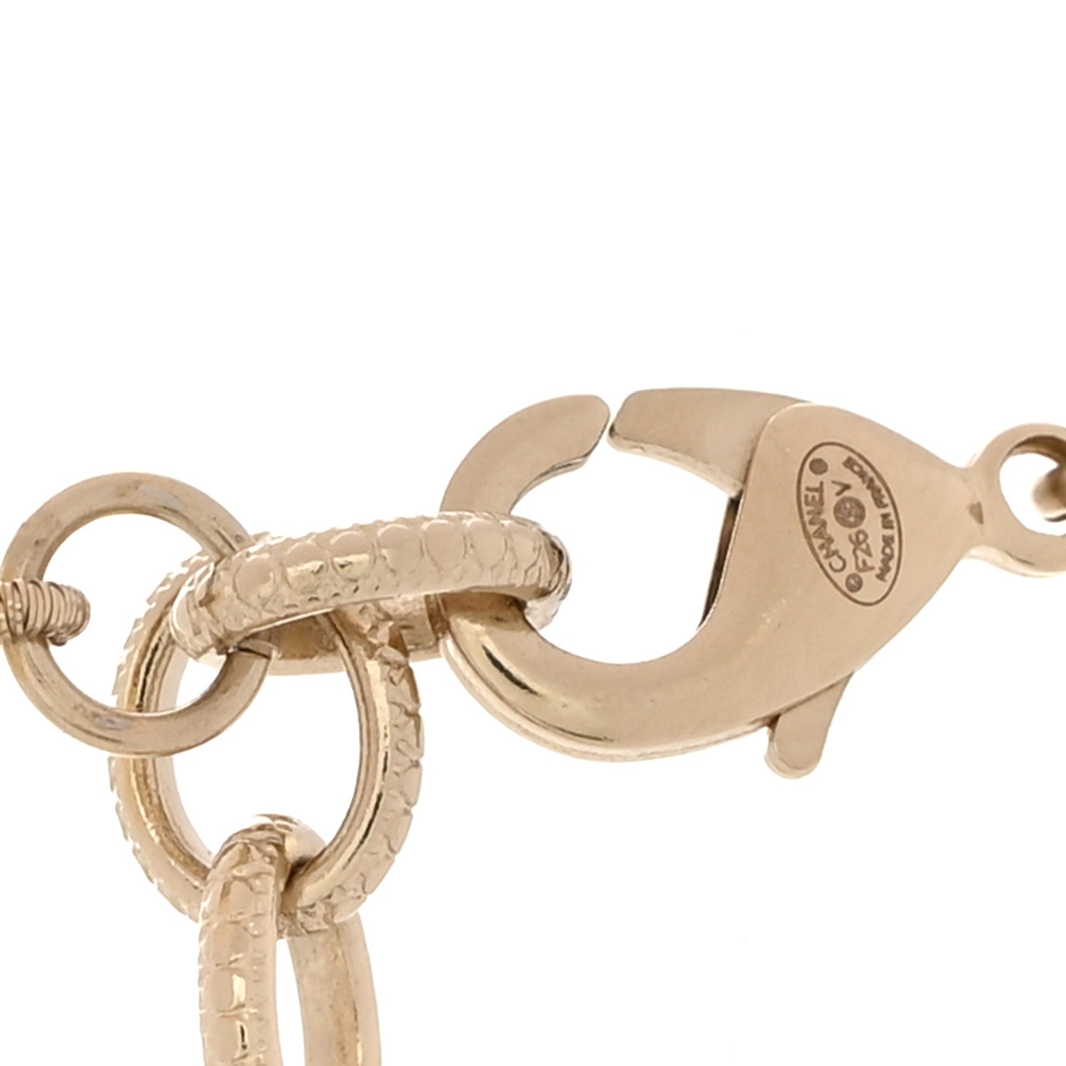Pearl CC 100th Anniversary Necklace Light Gold