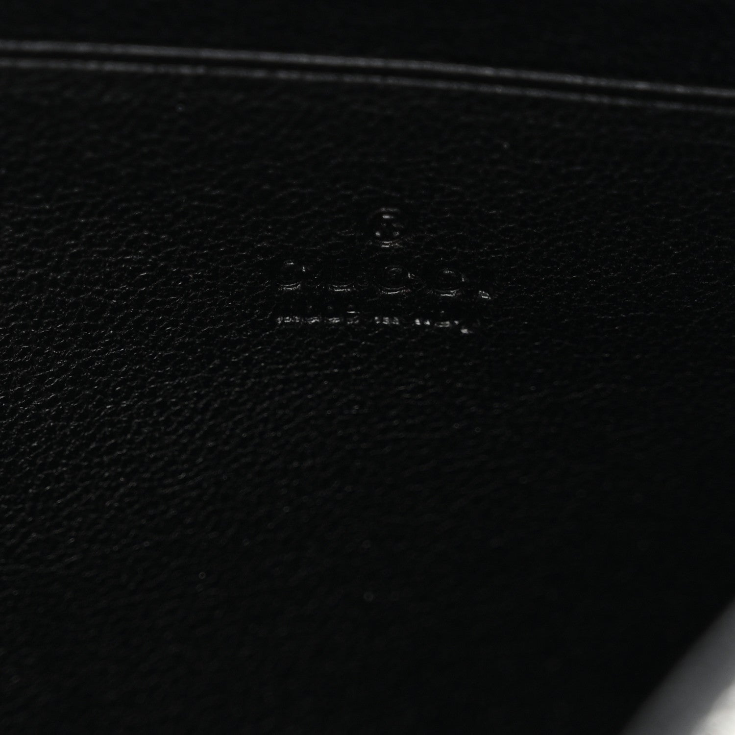 Gucci Sakai Be Green Calfskin Diagonal Stitched Blondie Wallet on Chain Black
