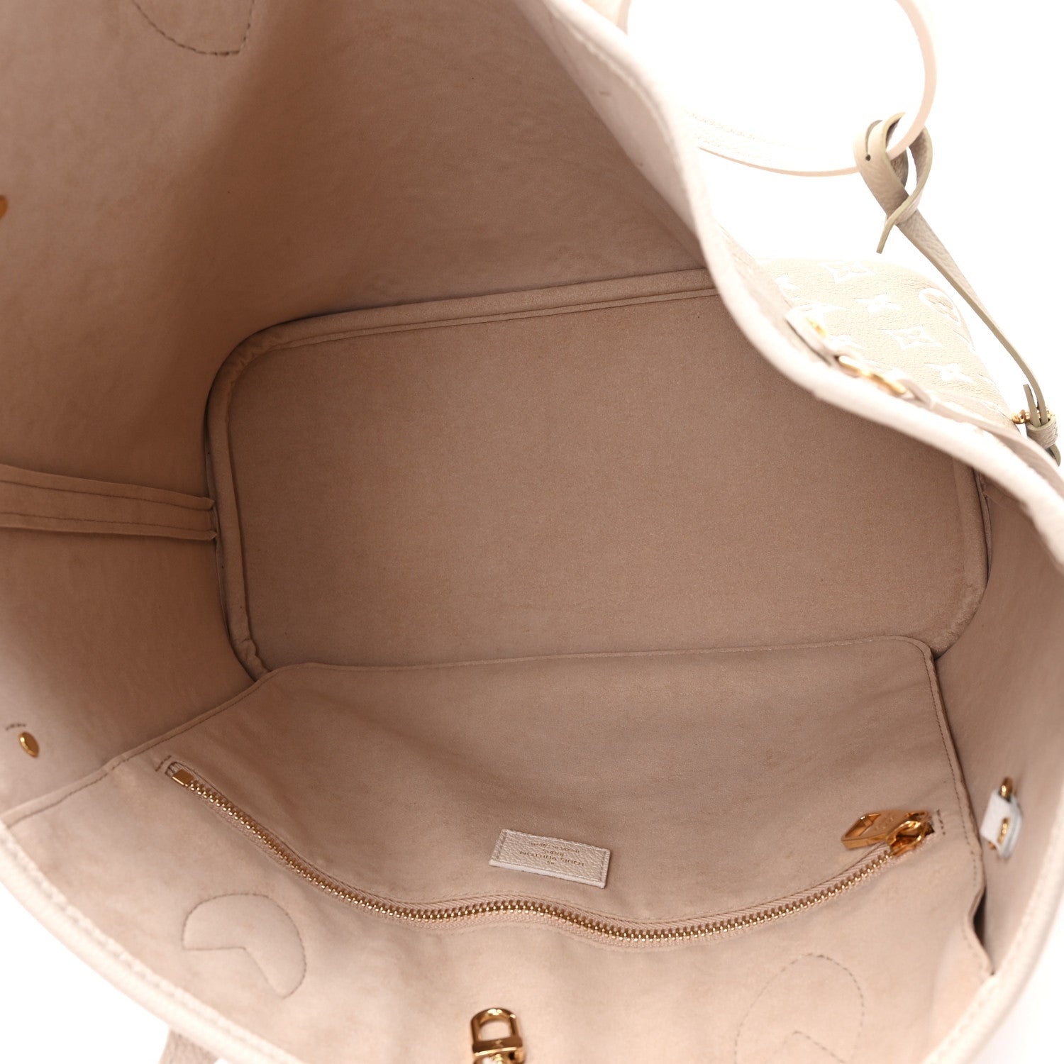 Louis Vuitton Empreinte Monogram Spring In The City Neverfull MM Kaki Beige Cream