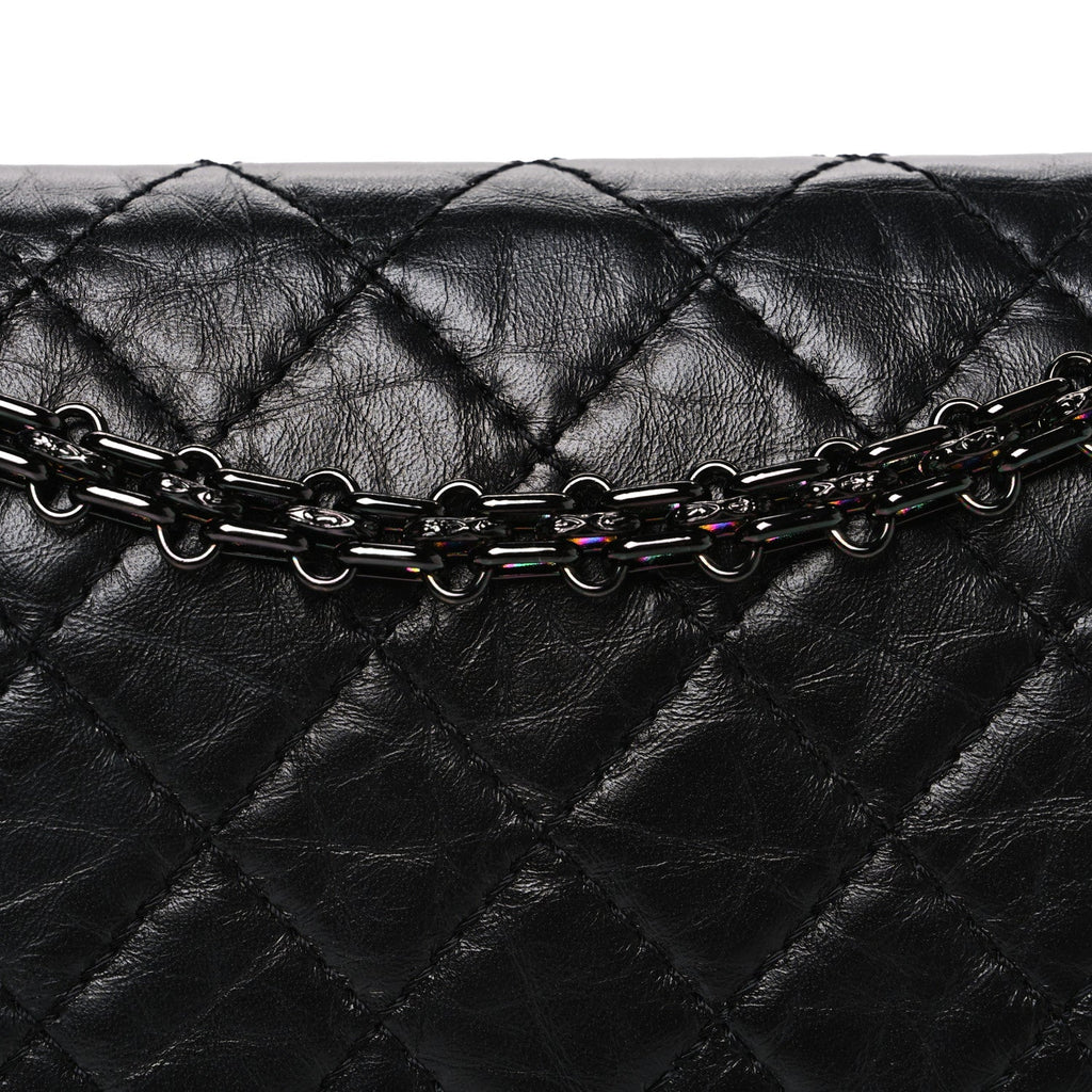 Chanel Aged Calfskin Quilted 2.55 Reissue 225 Flap So Black