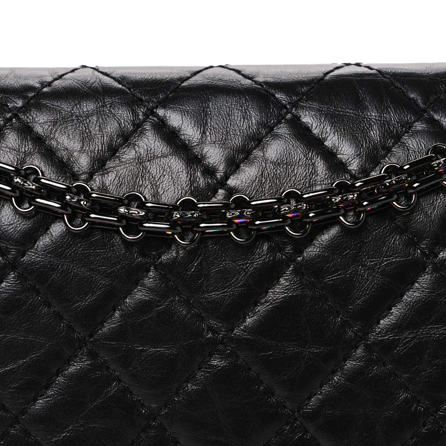 Chanel Aged Calfskin Quilted 2.55 Reissue 225 Flap So Black