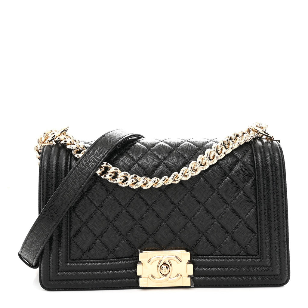 Chanel Caviar Quilted Medium Boy Flap Black
