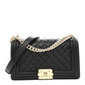 Chanel Caviar Quilted Medium Boy Flap Black