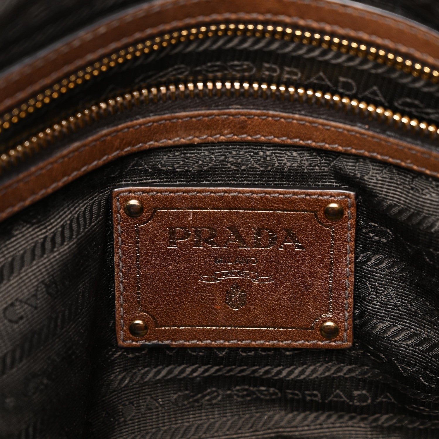 Prada Soft Calf Shopping Tote Brown