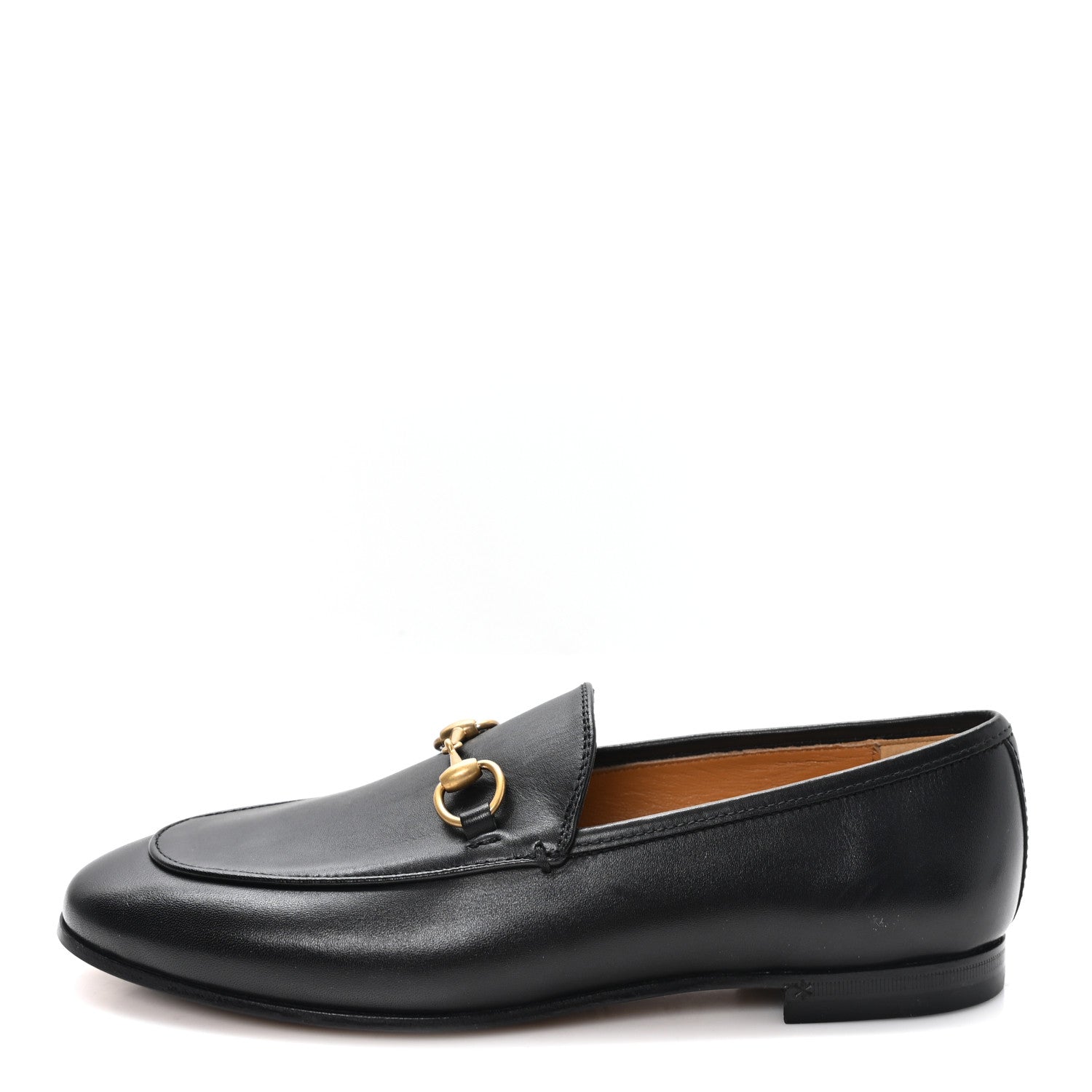 Gucci Betis Glamour Calfskin Womens Jordaan Loafers 37 Black