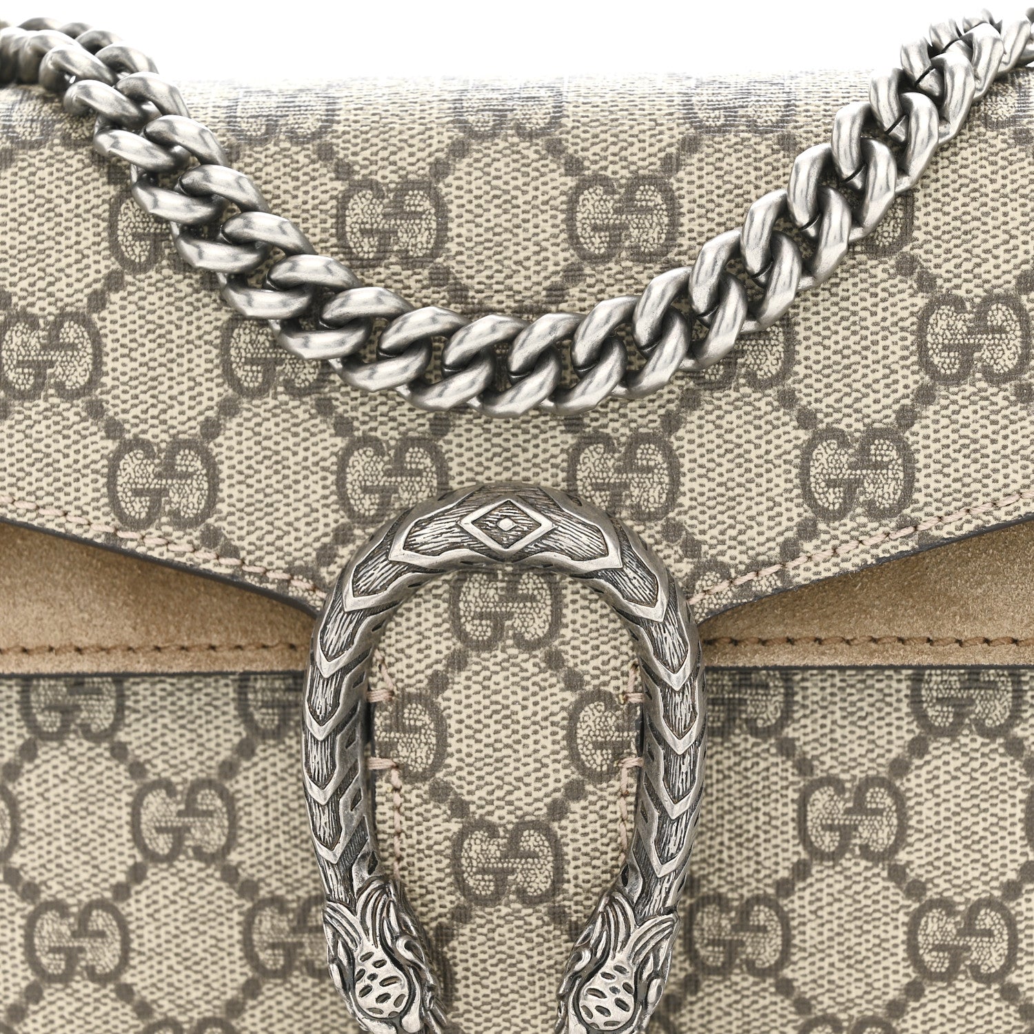 Gucci GG Supreme Monogram Mini Dionysus Shoulder Bag Taupe