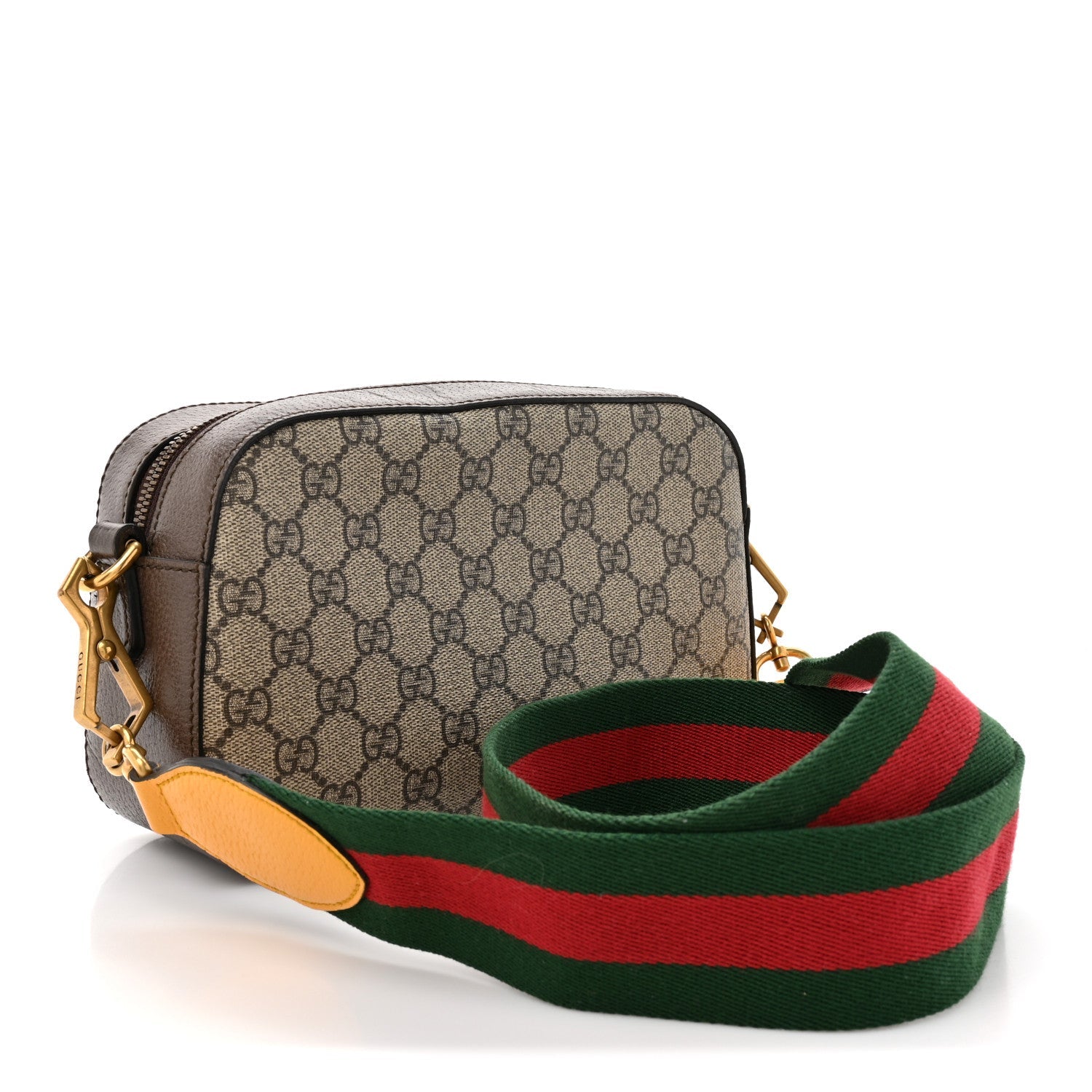 Gucci GG Supreme Monogram Web Neo Vintage Shoulder Bag Beige New Acero Crop