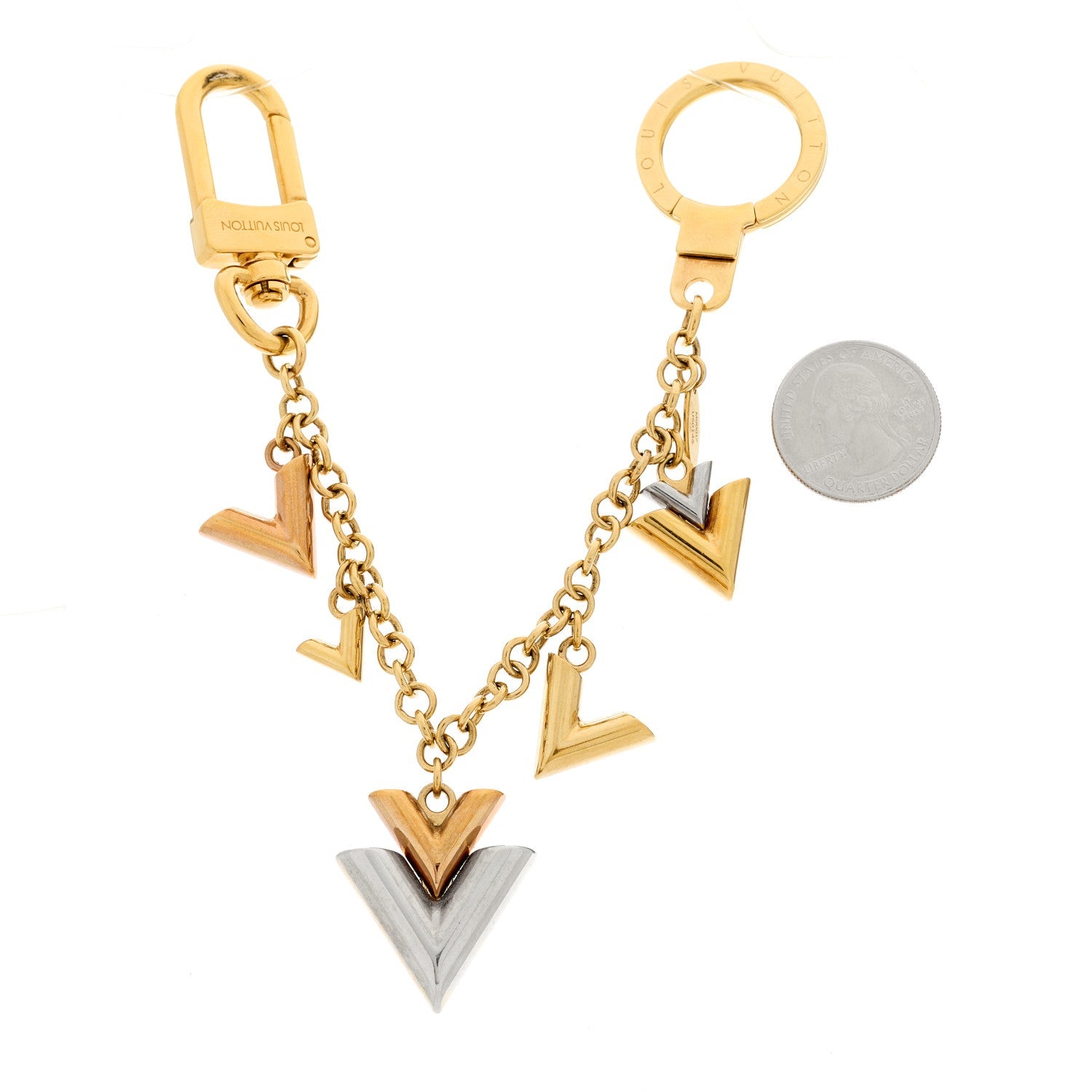 Louis Vuitton Jingle V Chain Bag Charm Gold