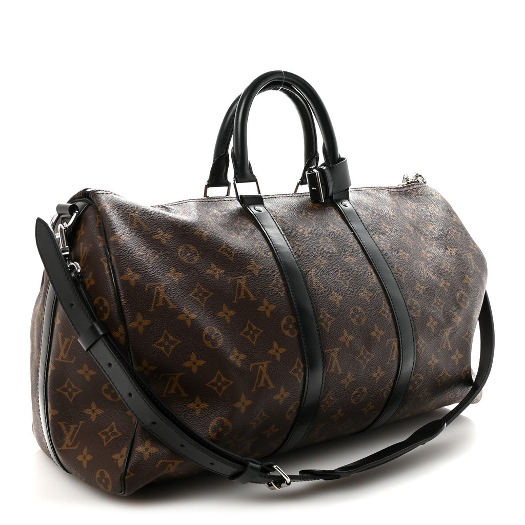 Louis Vuitton Monogram Macassar Keepall Bandouliere 45
