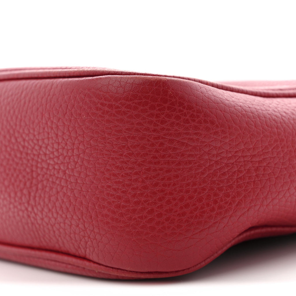 Gucci Pebbled Calfskin Small Soho Disco Bag Tabasco Red