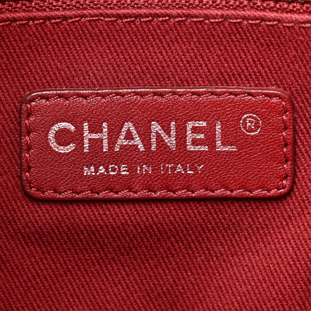 Chanel Canvas Mini Deauville Tote Red