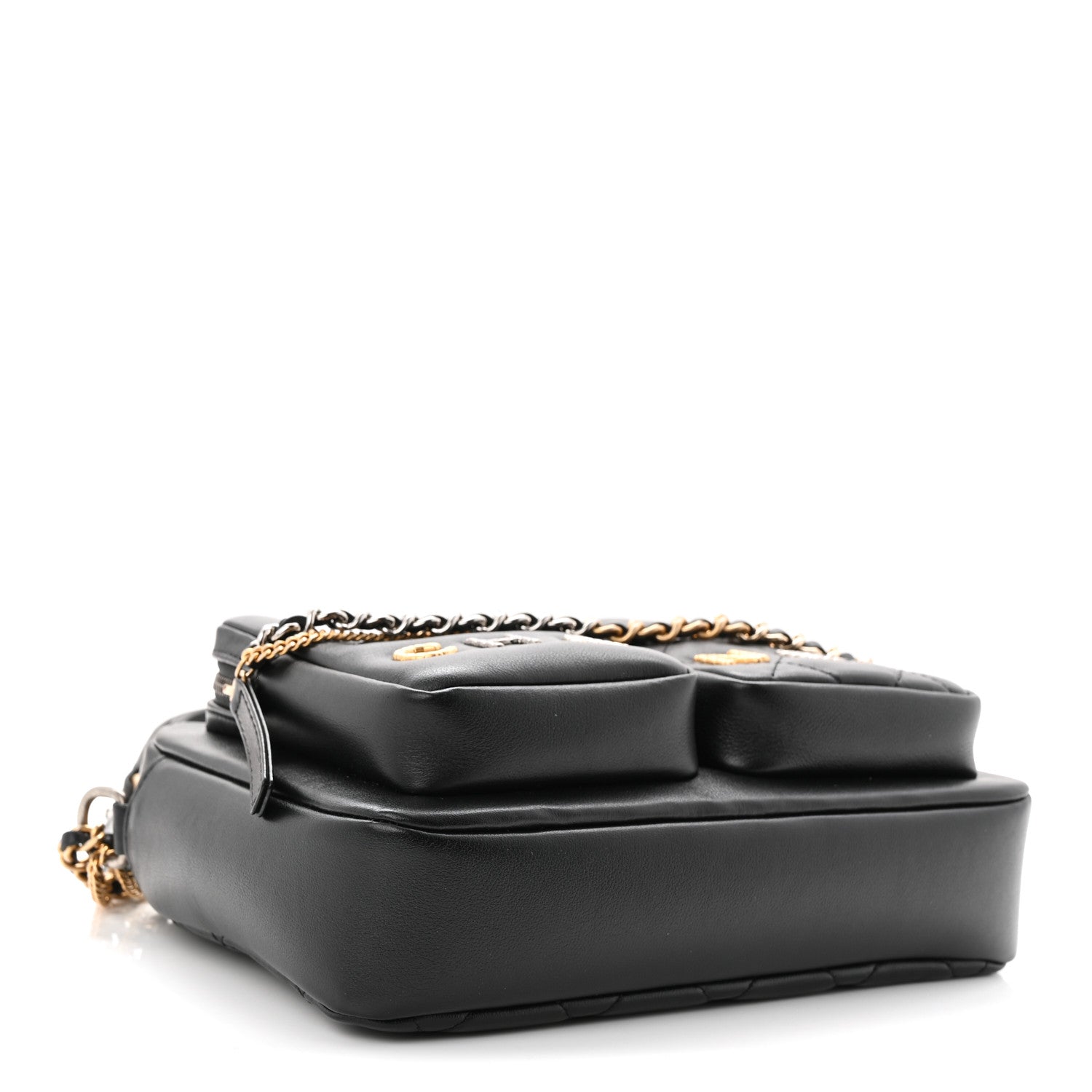 Chanel Calfskin Quilted Small Camera Case Black