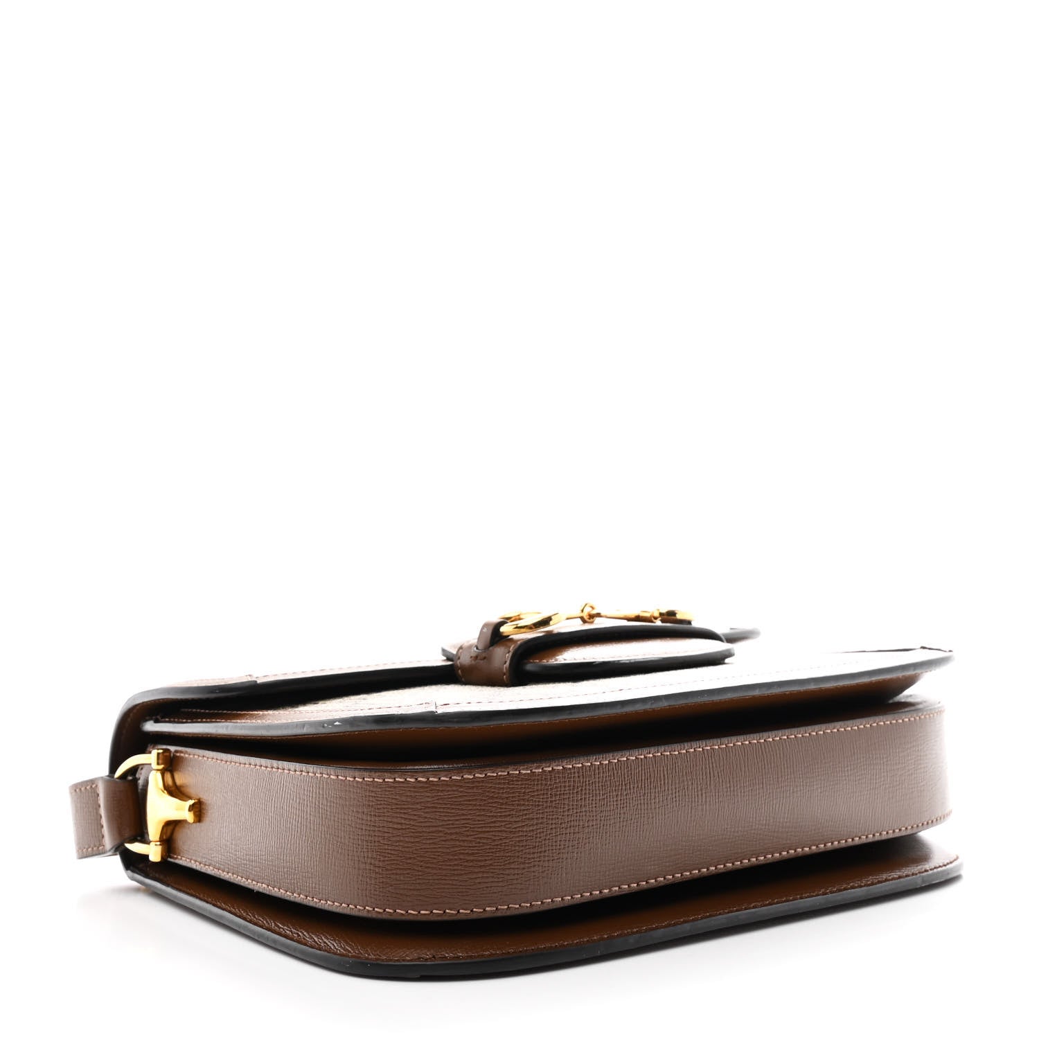 Gucci GG Supreme Monogram Horsebit 1955 Shoulder Bag Beige Brown Sugar