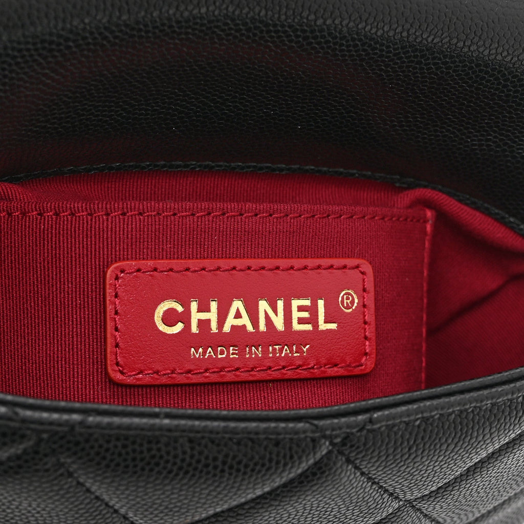 Chanel Caviar Quilted Mini Twist Your Buttons Flap Black