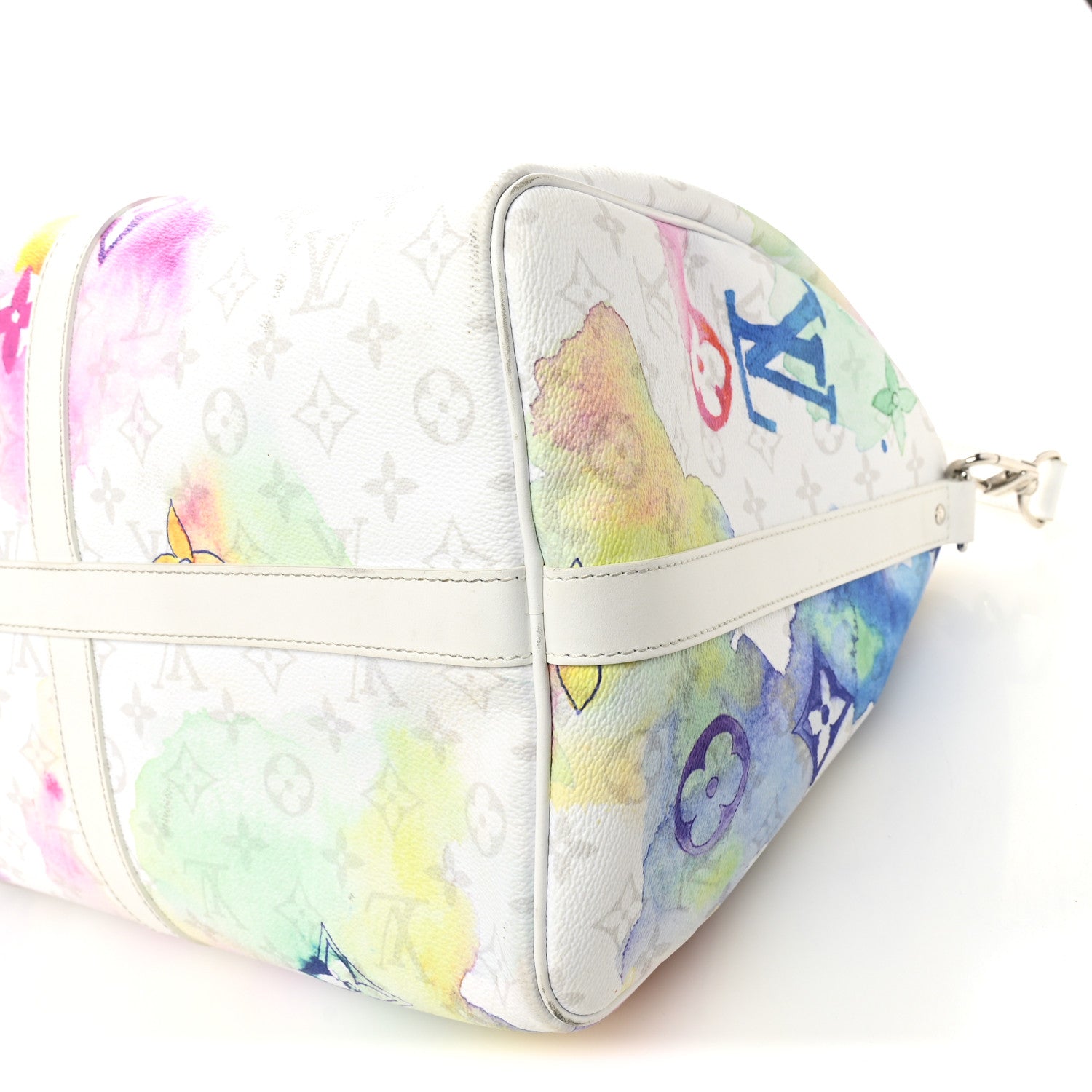 Louis Vuitton Monogram Watercolor Keepall Bandouliere 50 Multicolor