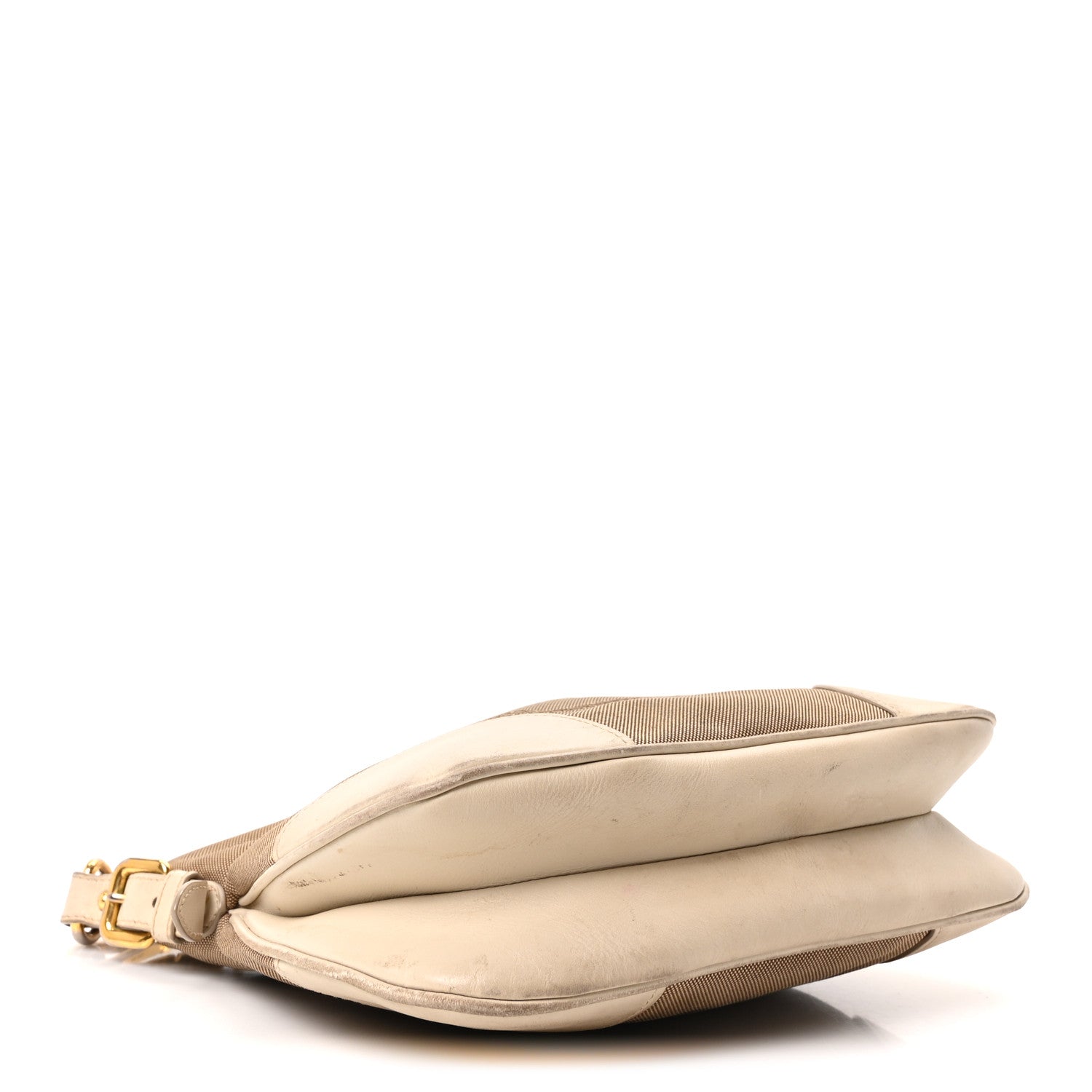 Prada Jacquard Logo Shoulder Bag Corda Cera