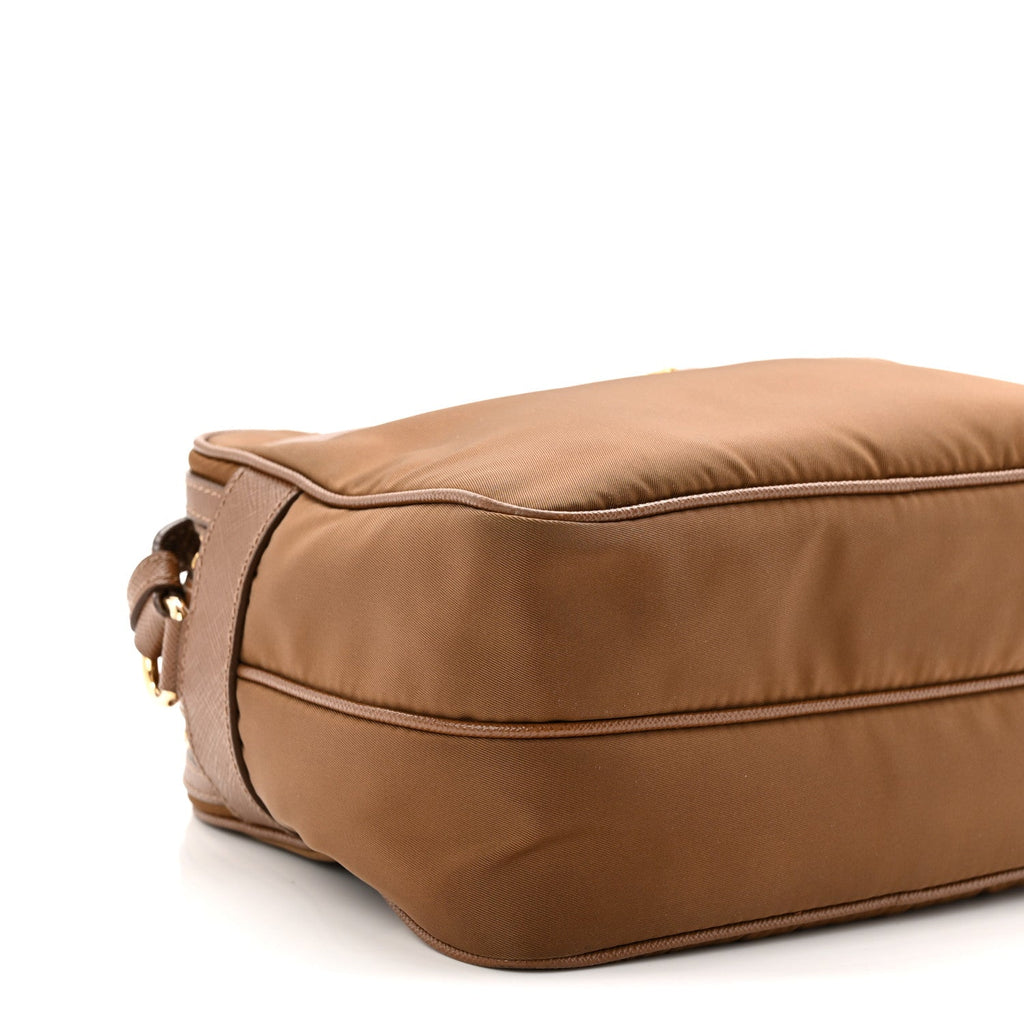 Prada Tessuto Nylon Saffiano Re-Edition 1978 Messenger Bag Sughero