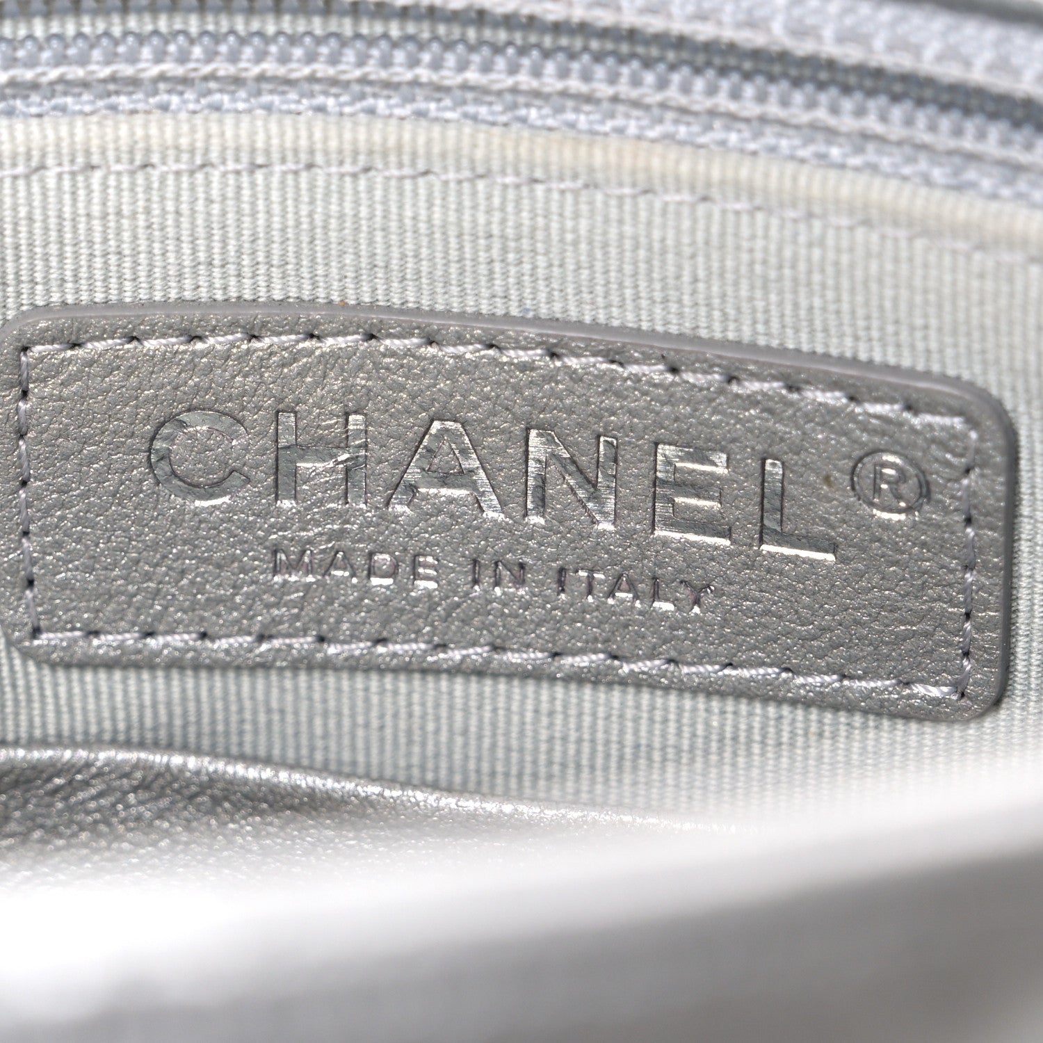 Chanel Metallic Lambskin Quilted Mini Maxi CC Flap Argent