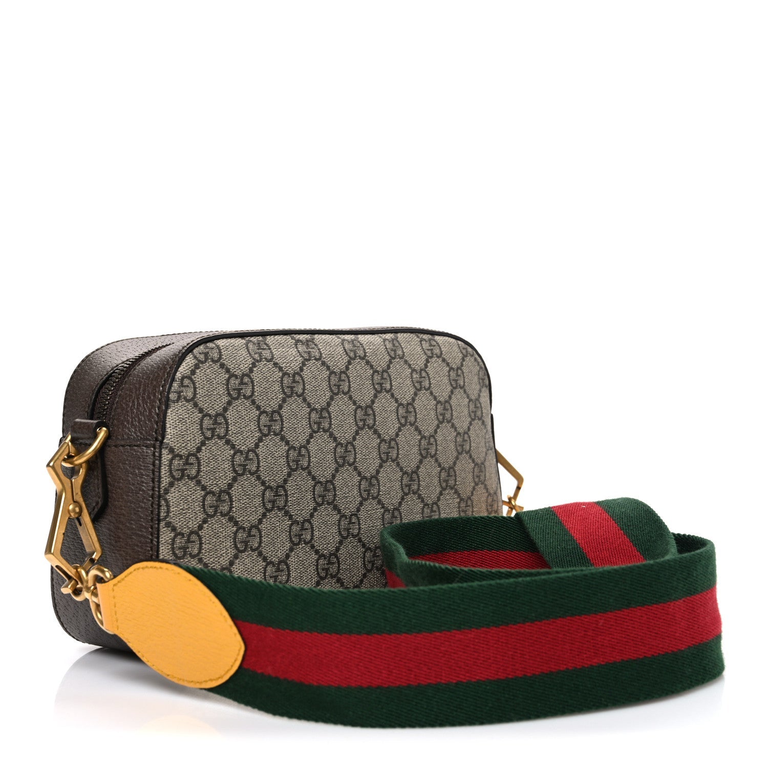 Gucci GG Supreme Monogram Web Neo Vintage Shoulder Bag Beige New Acero Crop