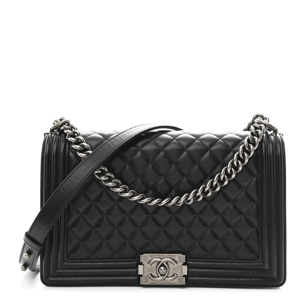 Chanel Caviar Quilted New Medium Boy Flap Black
