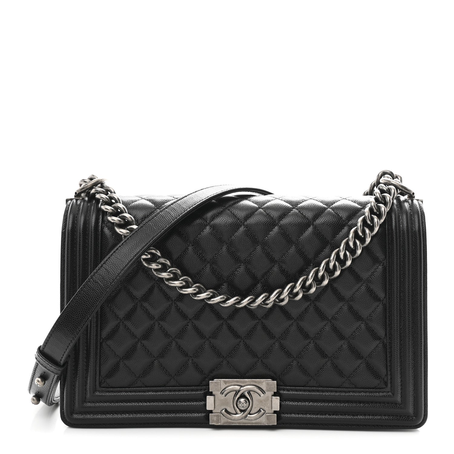 Chanel Caviar Quilted New Medium Boy Flap Black