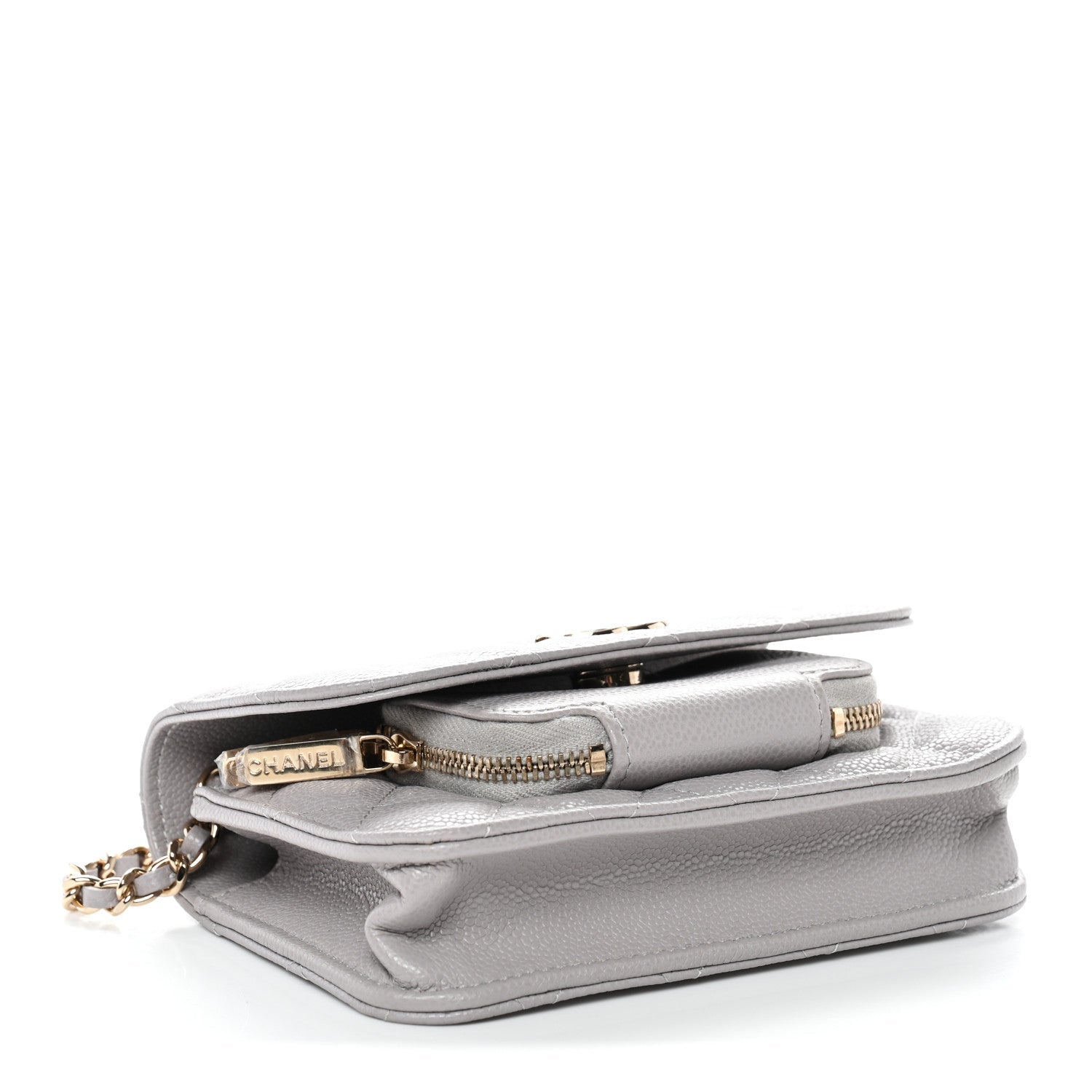 Chanel Caviar Quilted Mini Business Affinity Flap Grey