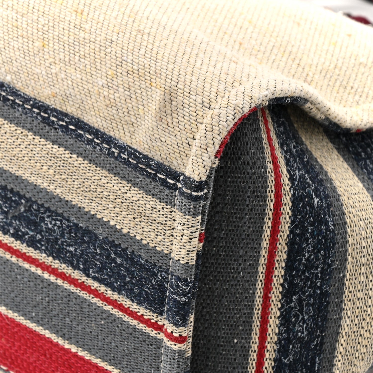 Chanel Striped Canvas Medium Deauville Tote Beige