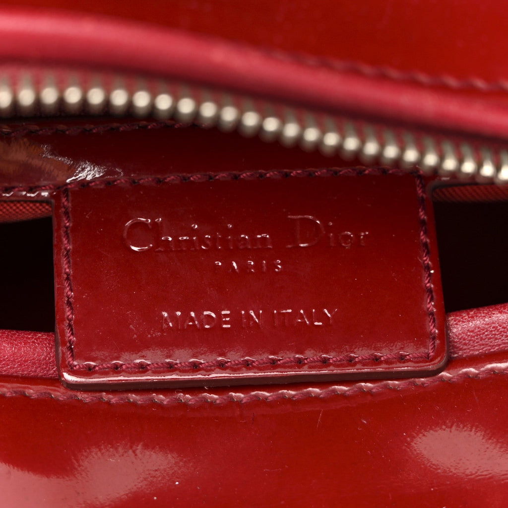 Christian Dior Patent Cannage Medium Lady Dior Red
