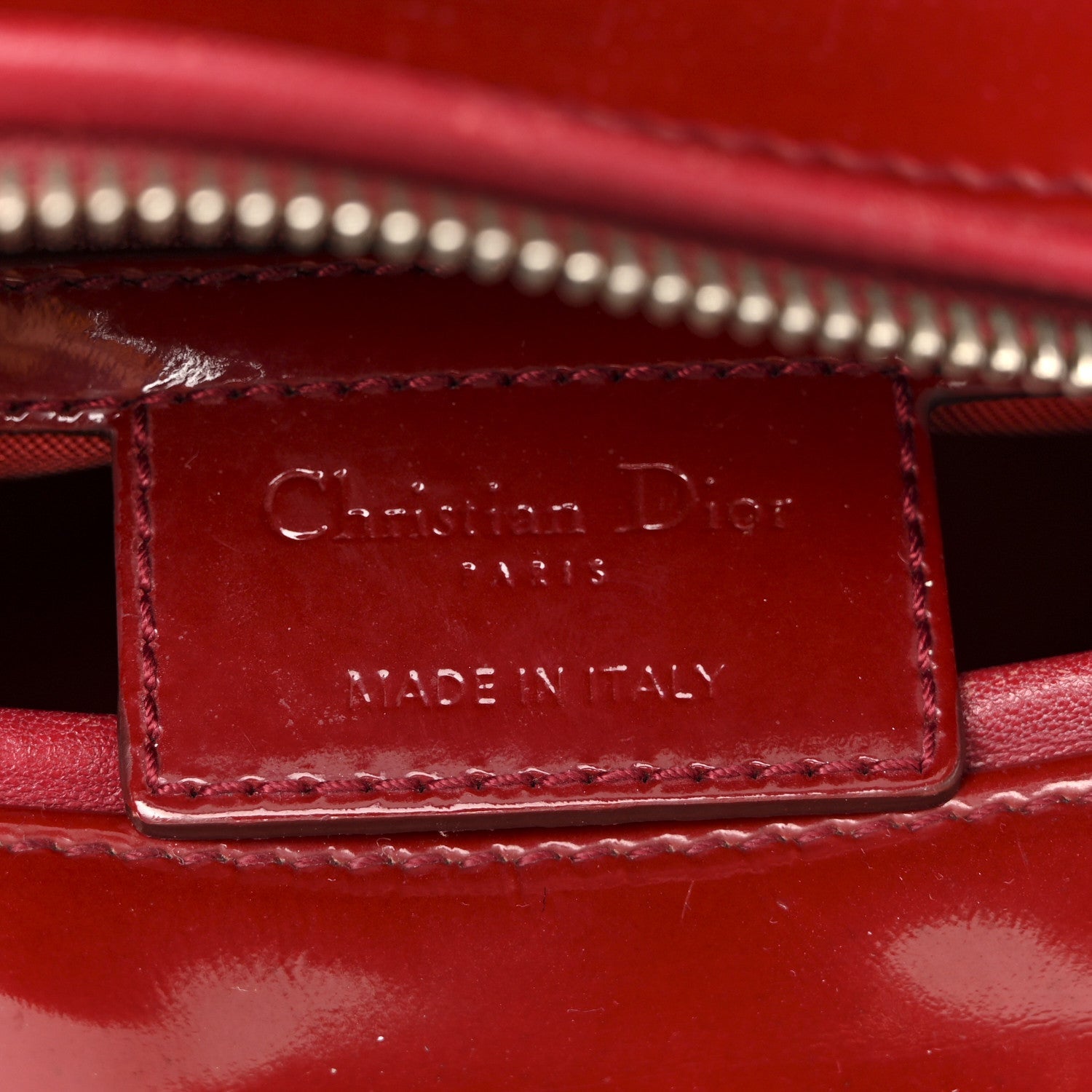 Christian Dior Patent Cannage Medium Lady Dior Red