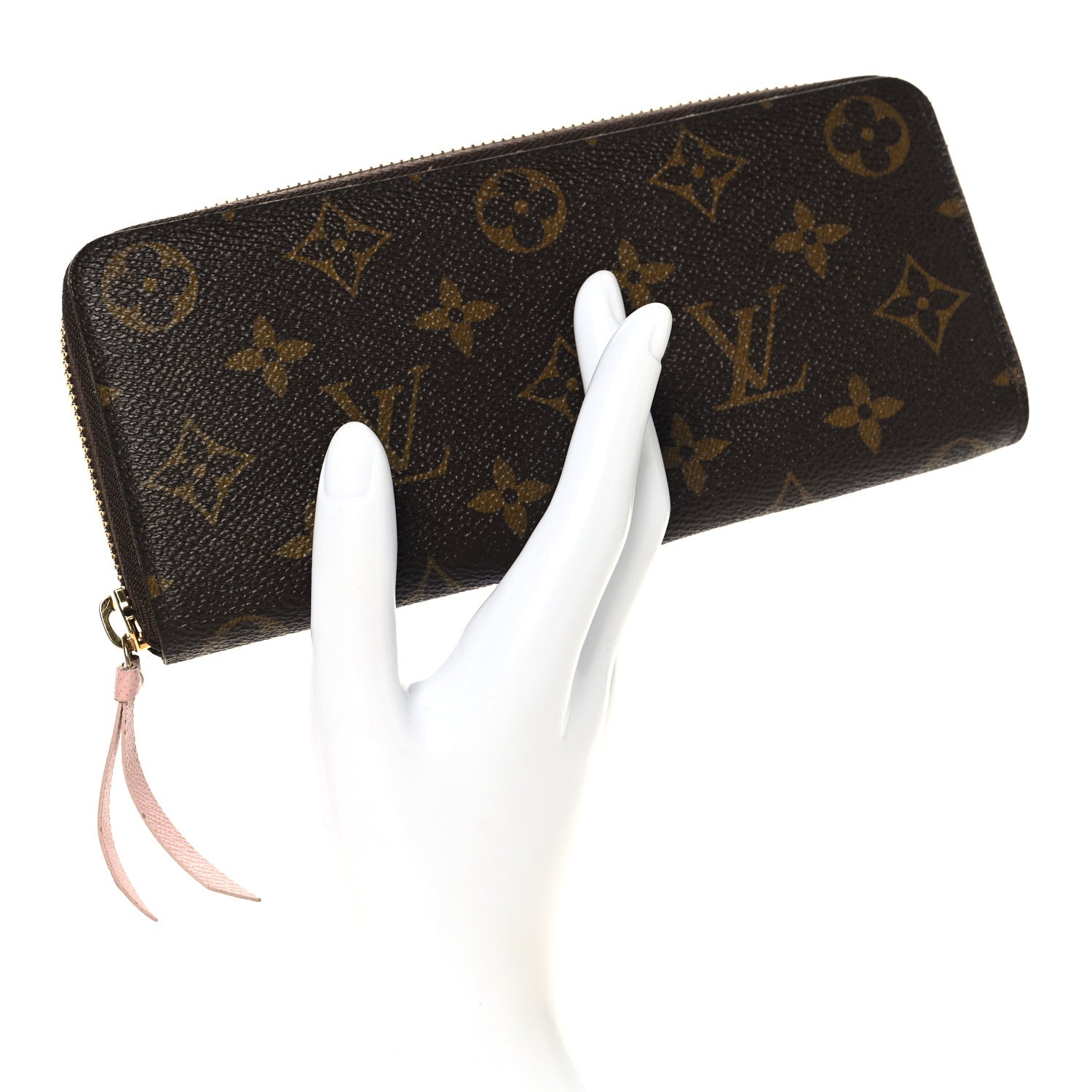 Louis Vuitton Monogram Clemence Wallet Rose Ballerine