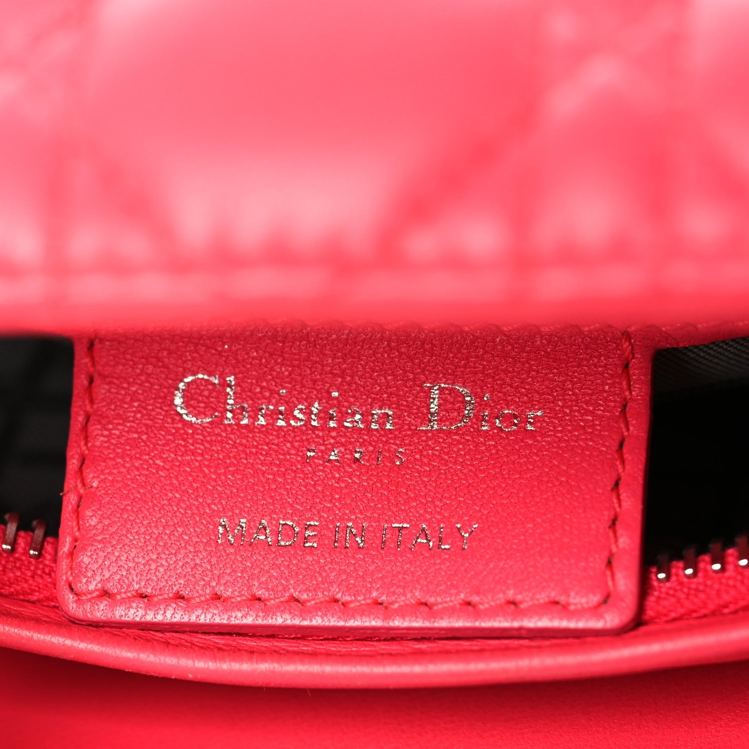 Christian Dior Lambskin Cannage Medium Lady Dior Pink