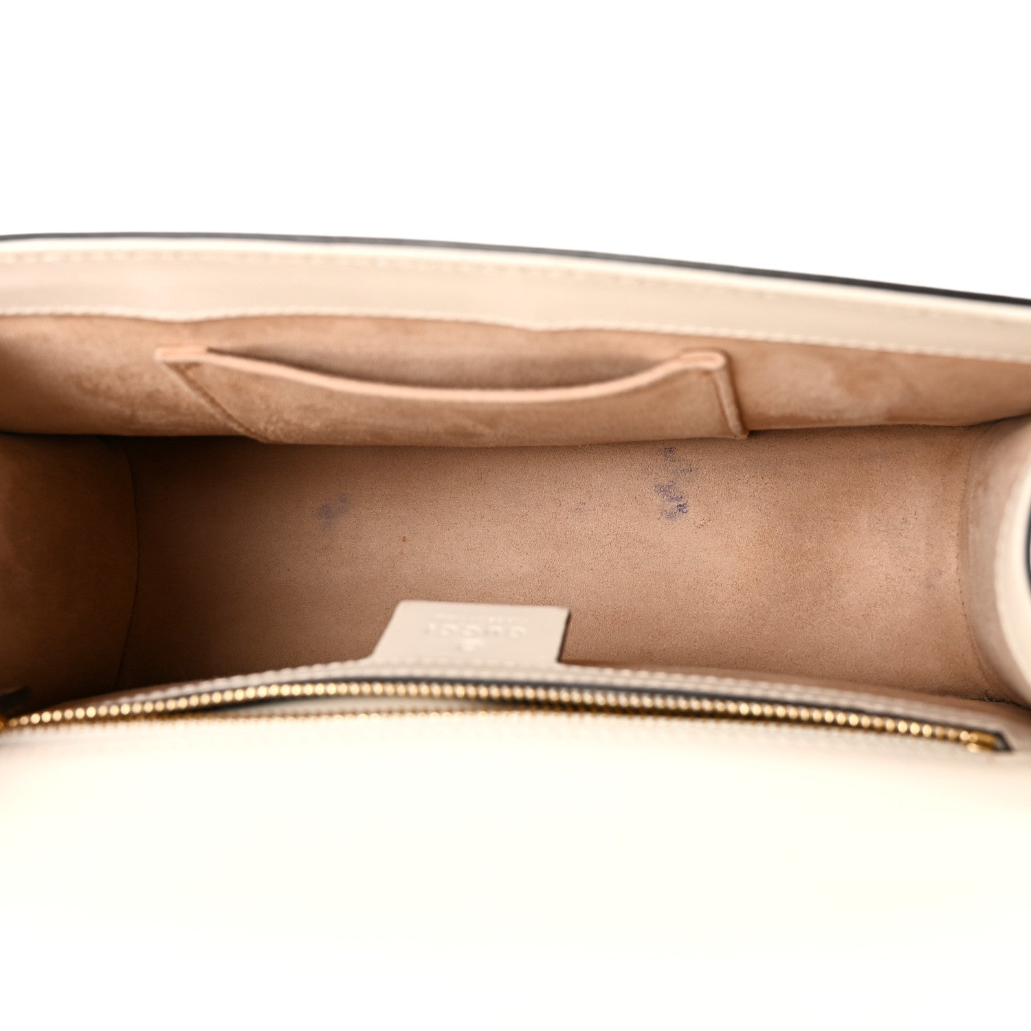 Gucci Calfskin Small Sylvie Shoulder Bag Off White