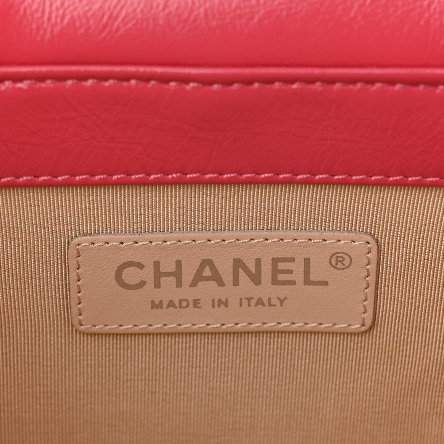 Chanel Calfskin Raffia Small Take Away Vanity Case Bag Pink Beige
