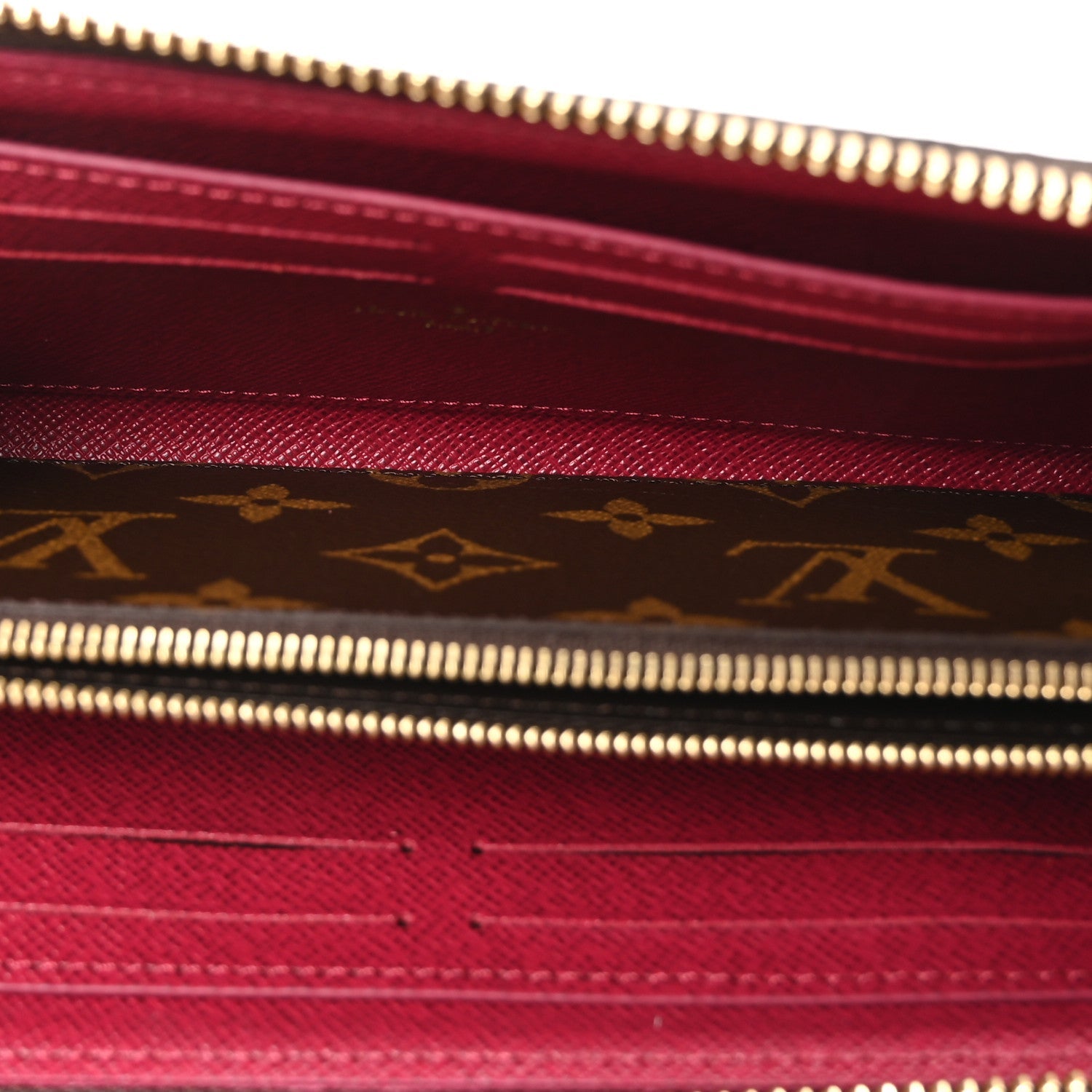 Louis Vuitton Monogram Clemence Wallet Fuchsia