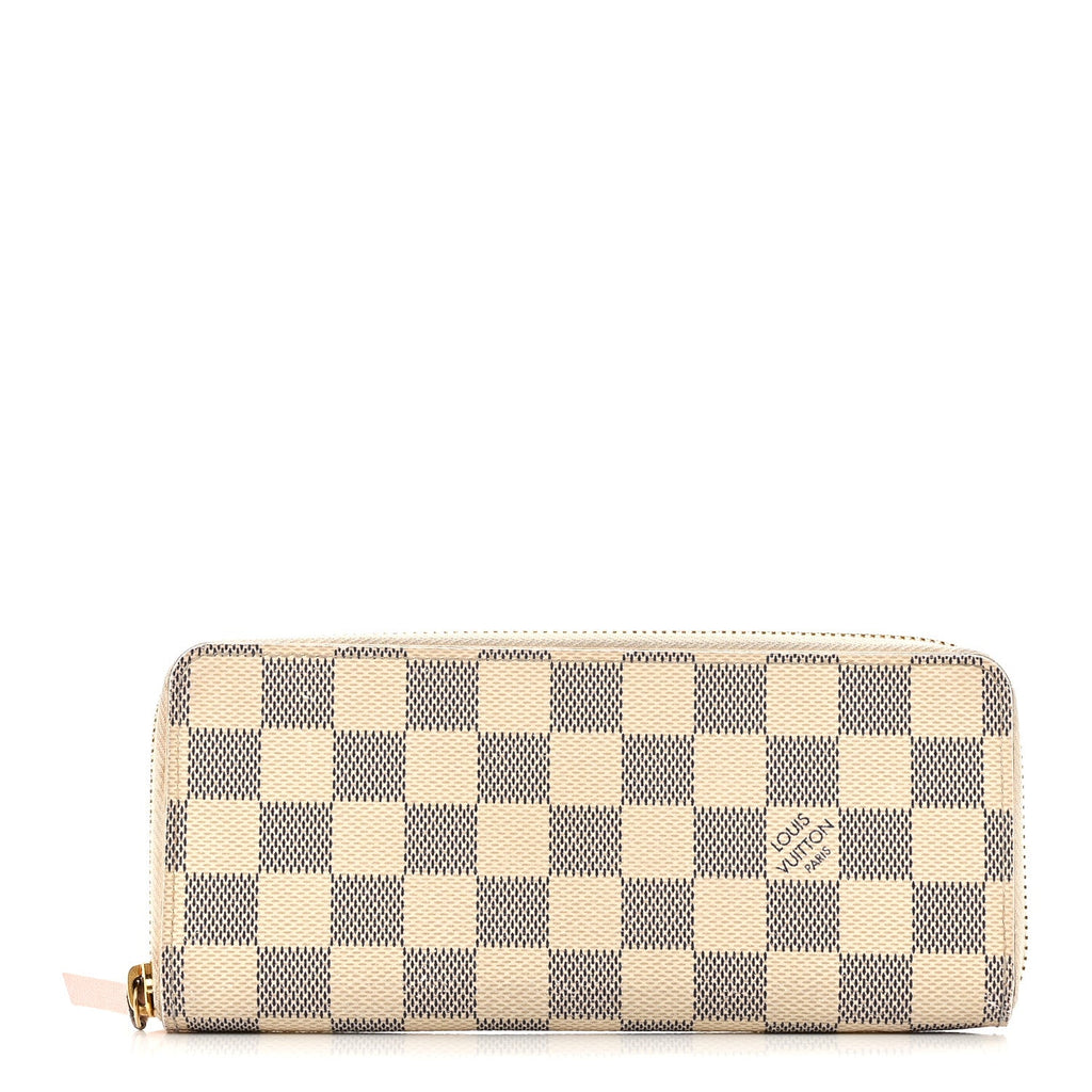 Louis Vuitton Damier Azur Clemence Wallet Rose Ballerine