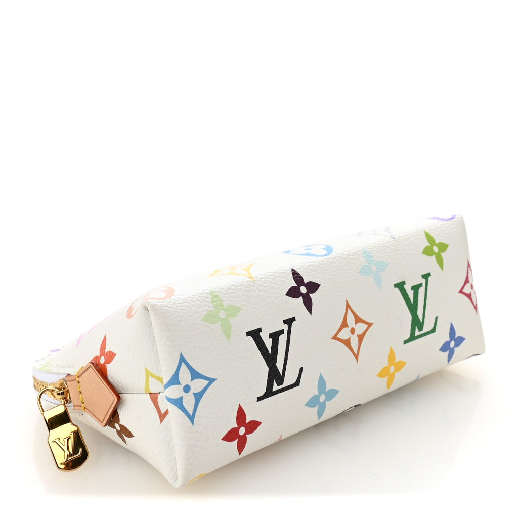Louis Vuitton LV x TM Monogram Multicolor Cosmetic Pouch PM White