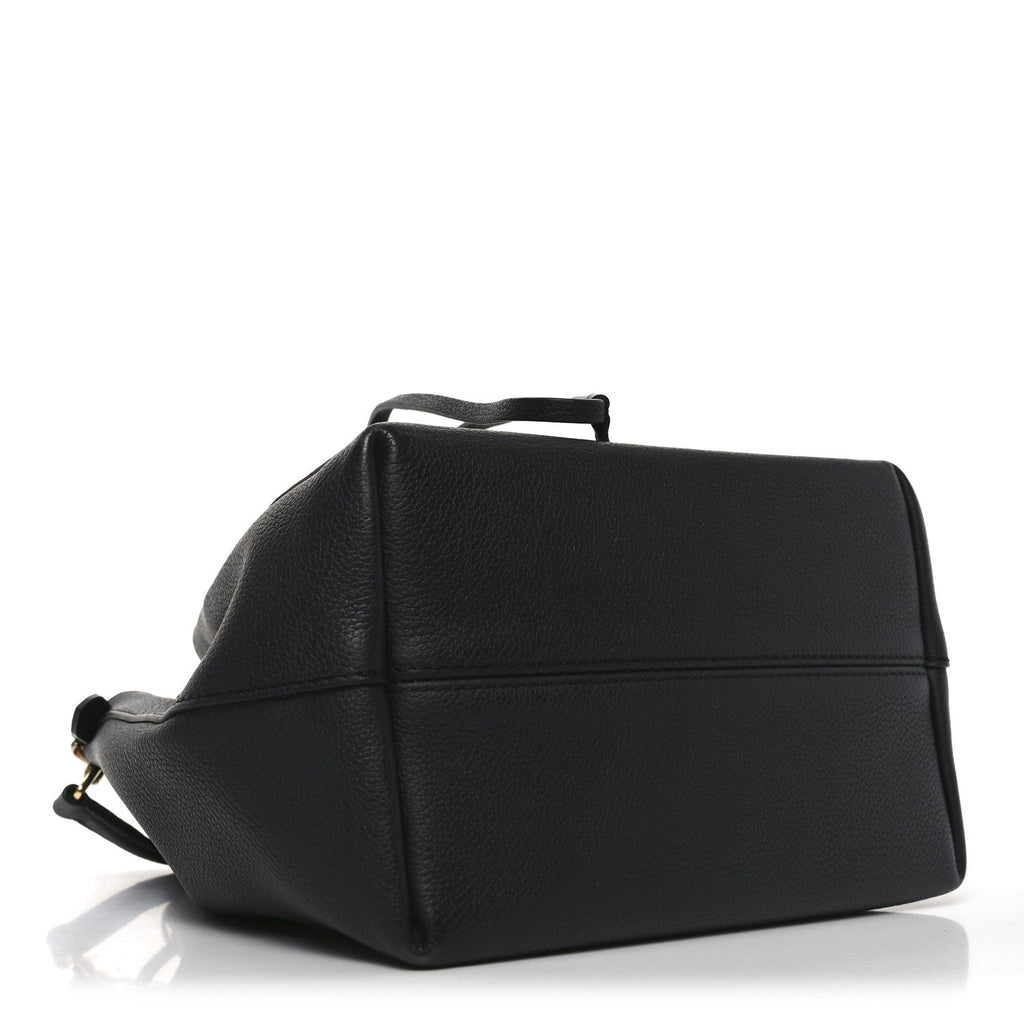 Louis Vuitton Calfskin Lockme Bucket MM Black