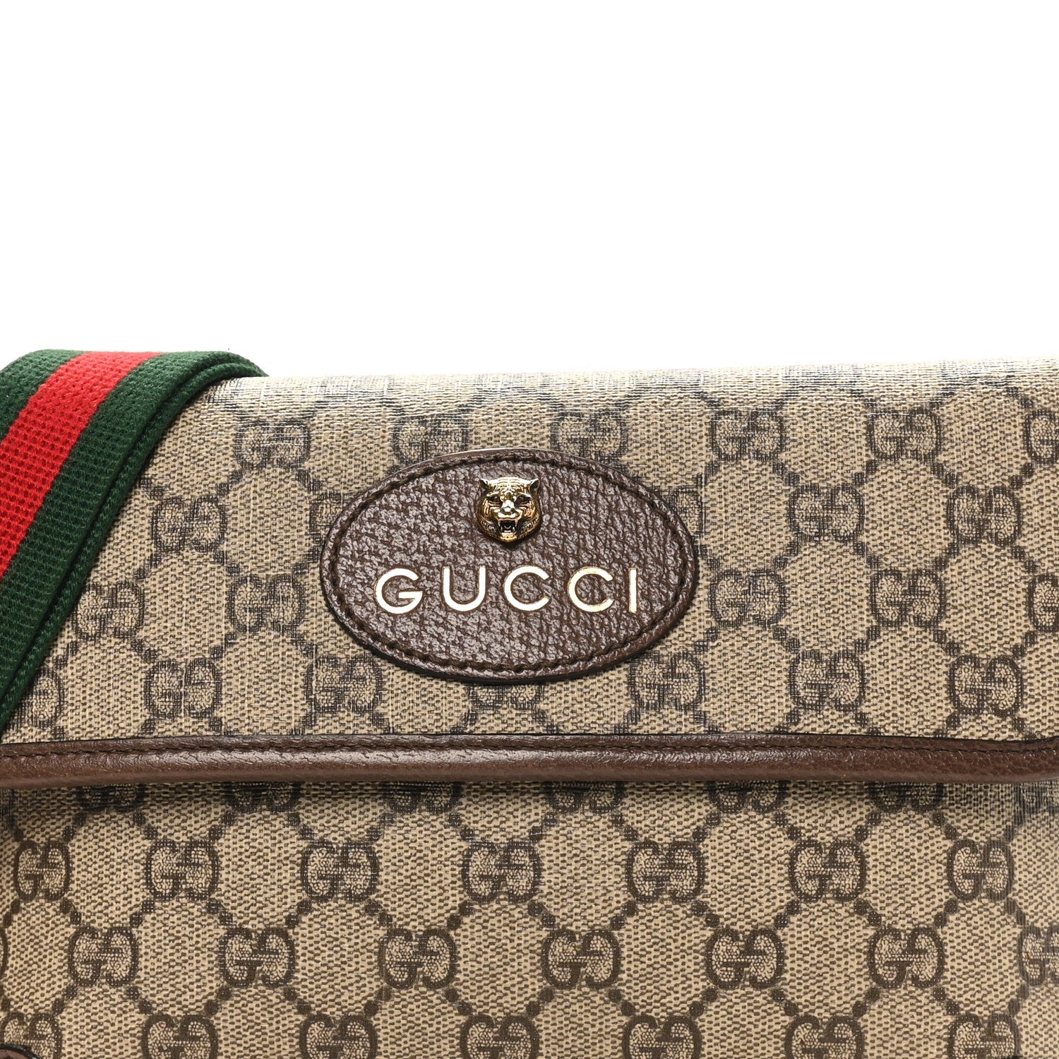 Gucci GG Supreme Monogram Neo Vintage Web Belt Bag Brown